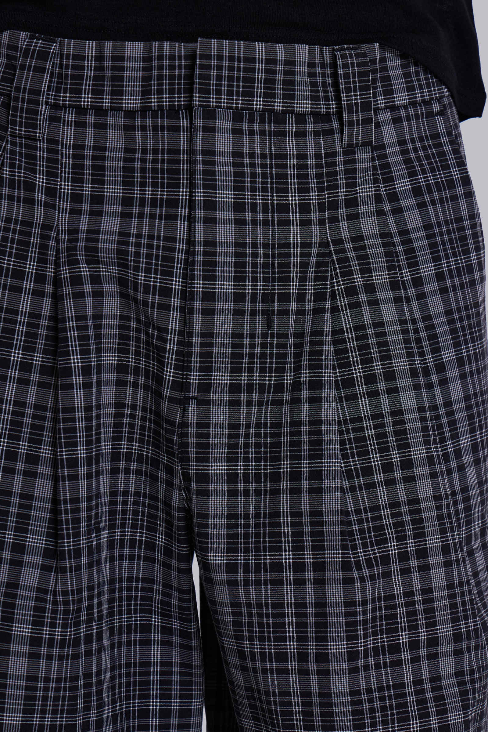 Black Check Goliath Suit Trousers