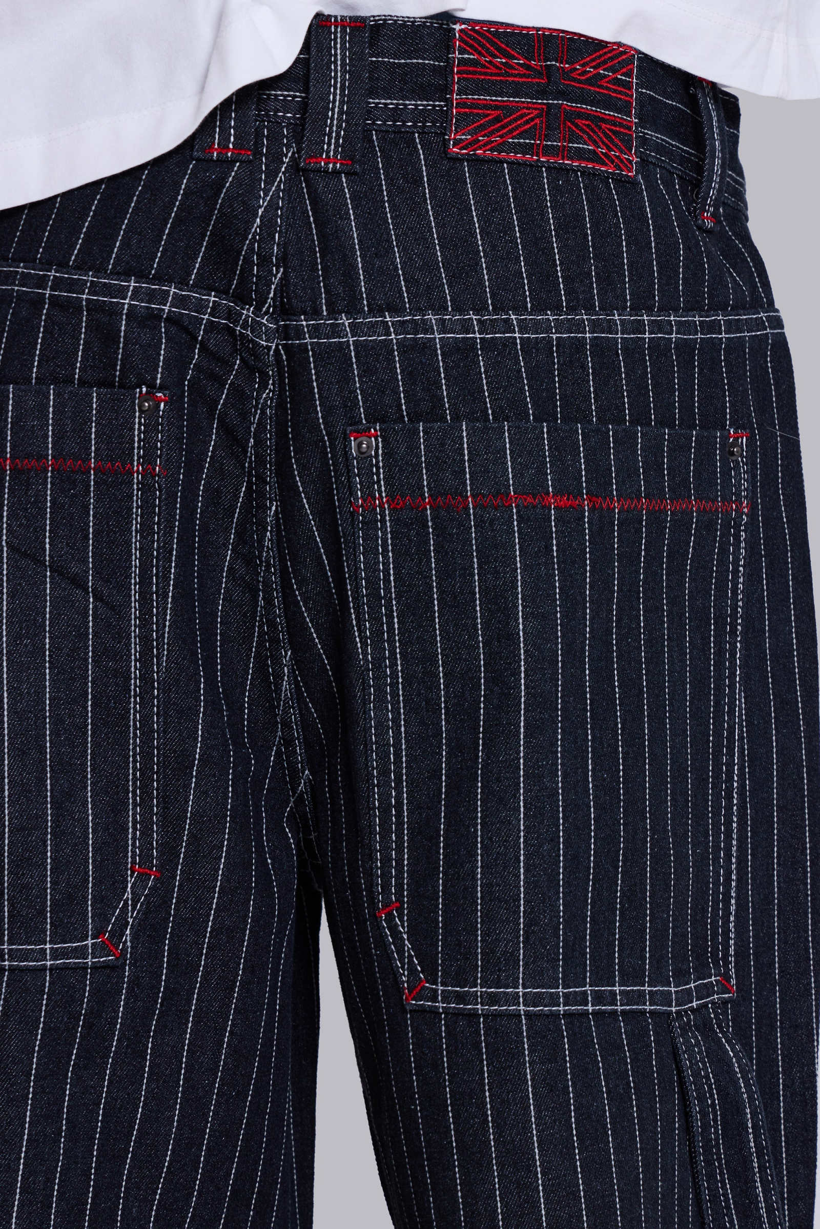 Ollie Pinstripe XL Colossus Jeans | Jaded London | Clothing