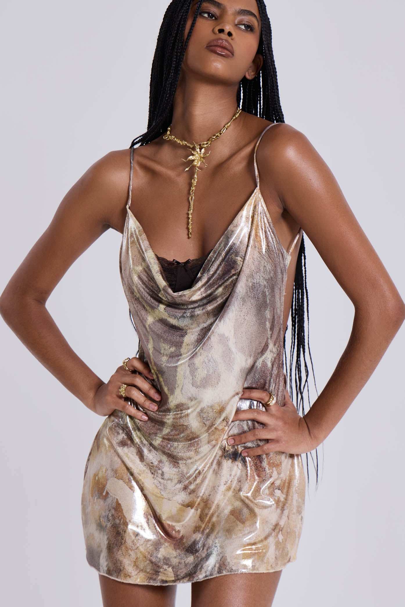 Shop Leopard Metallic Mirage Mini Dress | Jaded London | Clothing Shop Leopard Metallic Mirage Mini Dress | Jaded London | Clothing