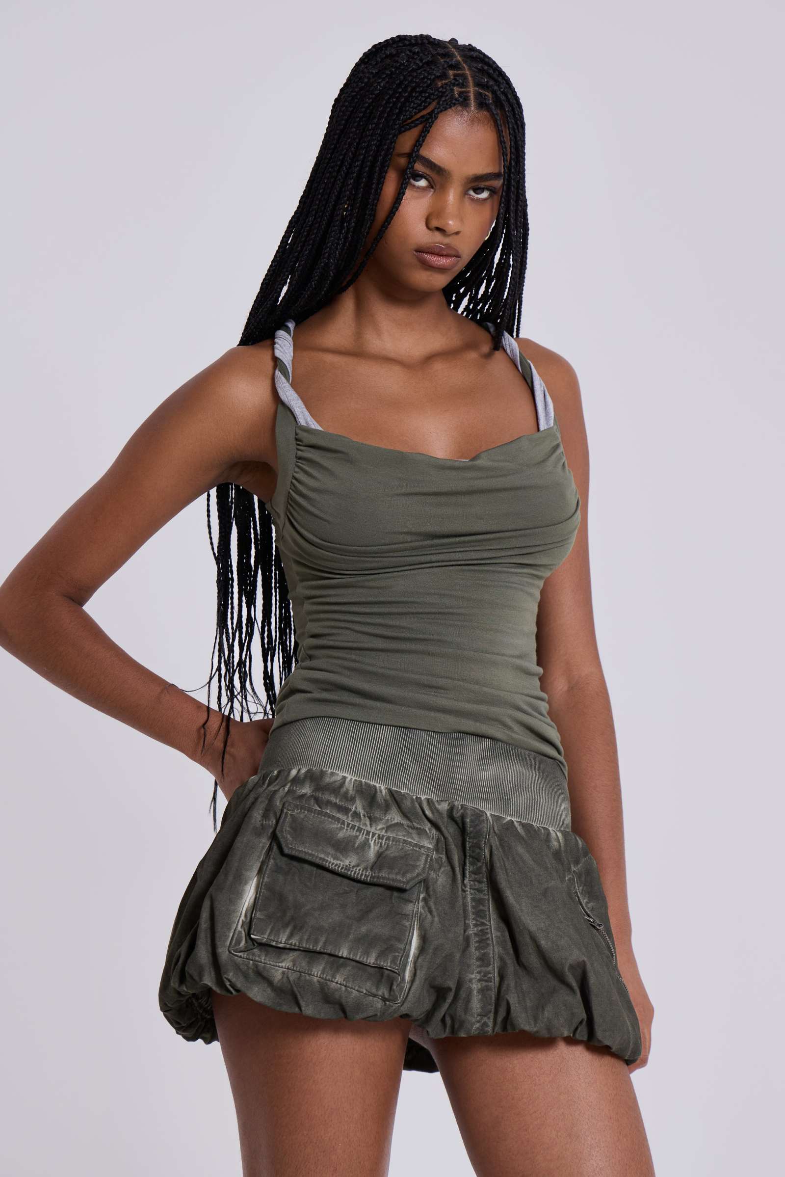 Ozu Cargo Puffball Mini Skirt