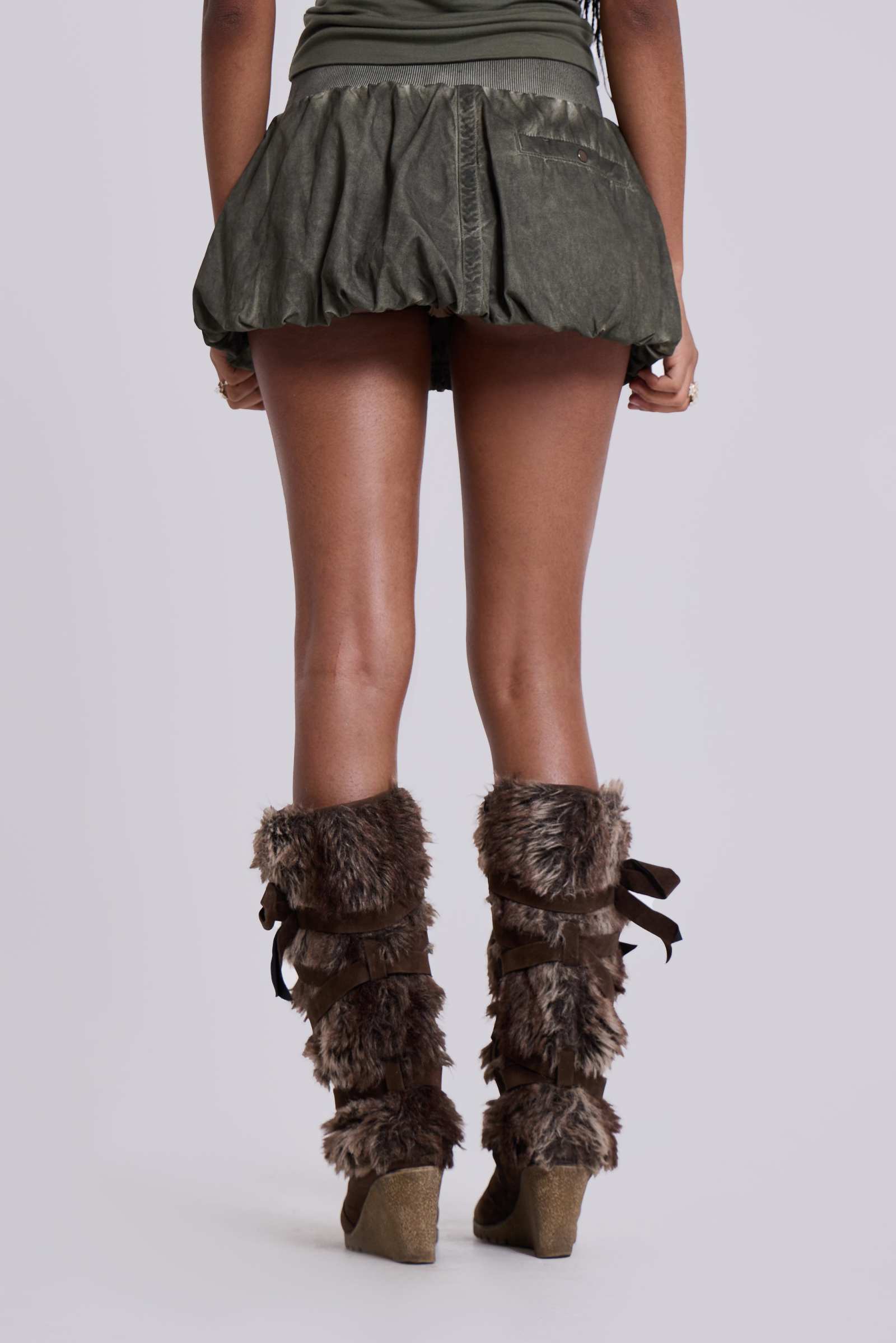 Ozu Cargo Puffball Mini Skirt