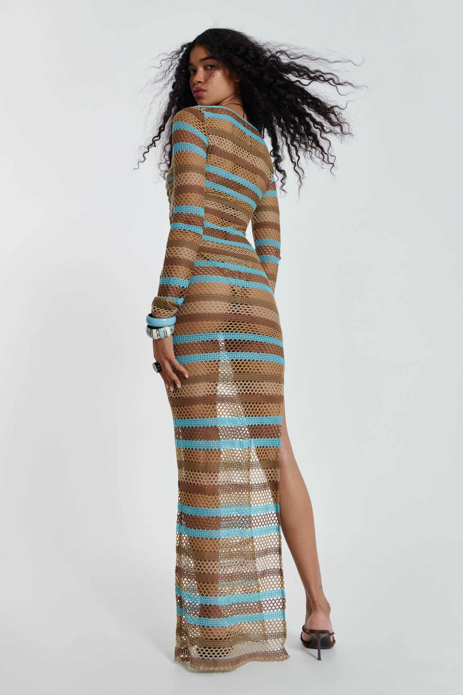 Shop Allure Stripe Knitted Maxi Dress | Jaded London | Clothing Shop Allure Stripe Knitted Maxi Dress | Jaded London | Clothing