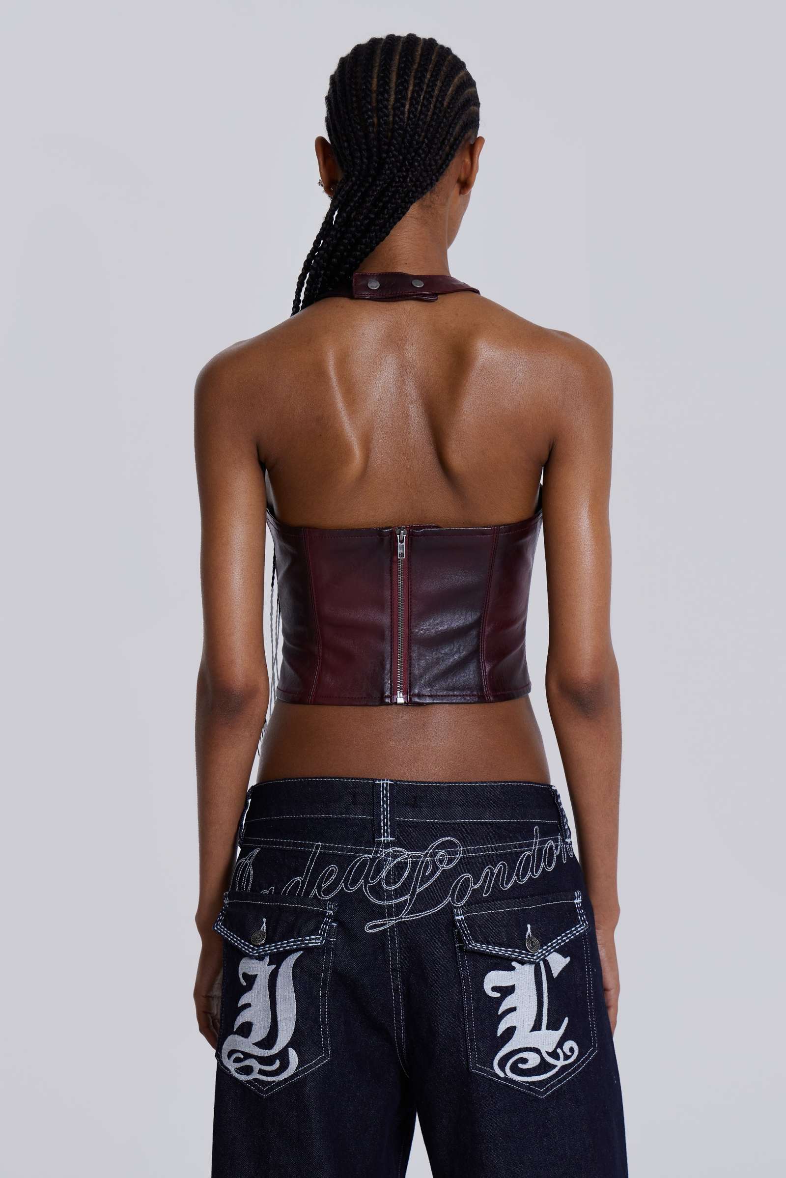 Lynx Faux Leather Corset Top
