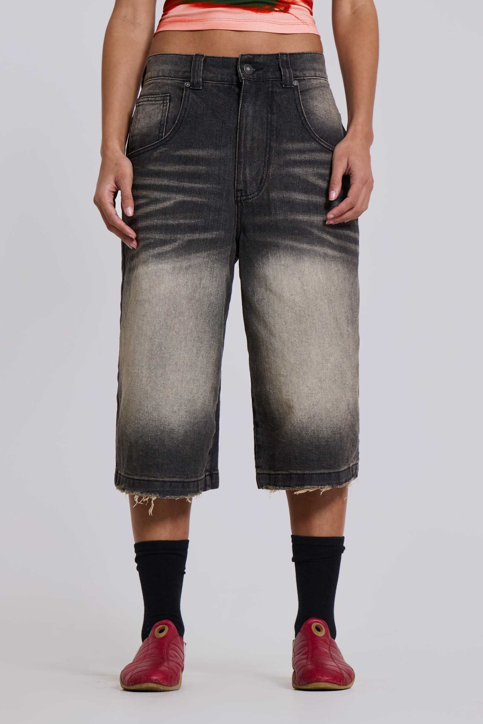 Washed Black Colossus Jorts