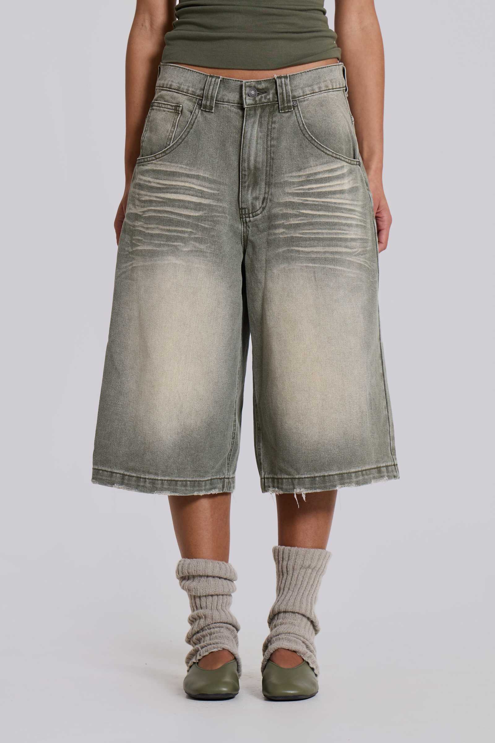 Khaki Colossus Jorts