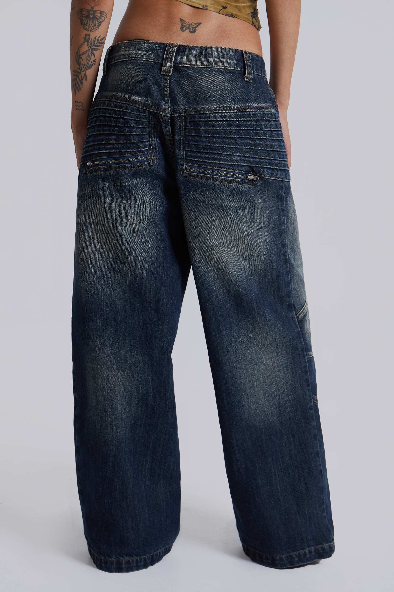 送関込 JADED LONDON Crash Biker Colossus Jeans デニム JADED LONDON◇Crash Biker◇Colossus Jeans[送料込] Ω デニム