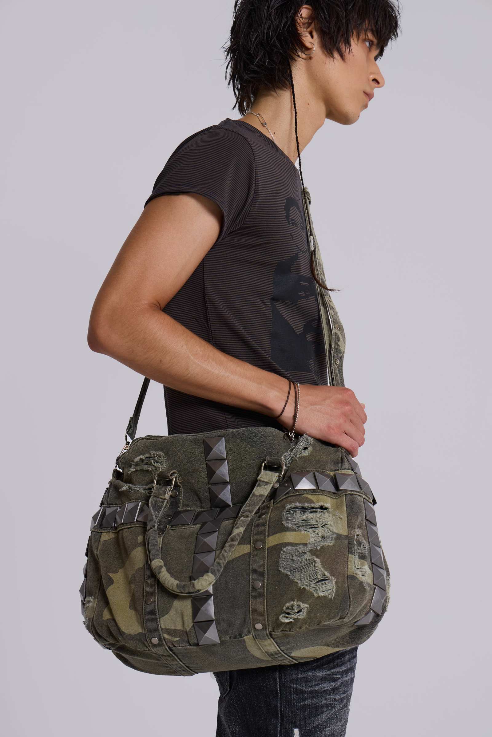 Trinity Camo Studded Bag