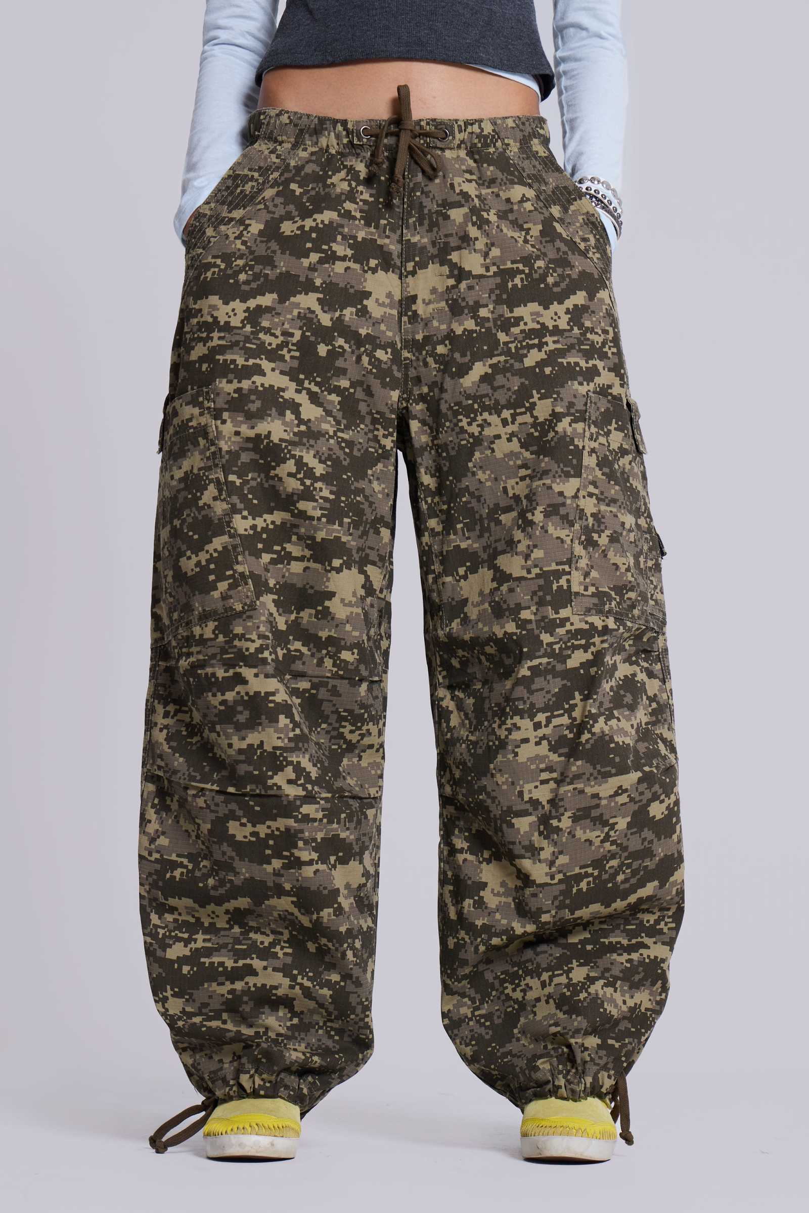 Digi Camo Ripstop Parachute Pants | Jaded London | Clothing