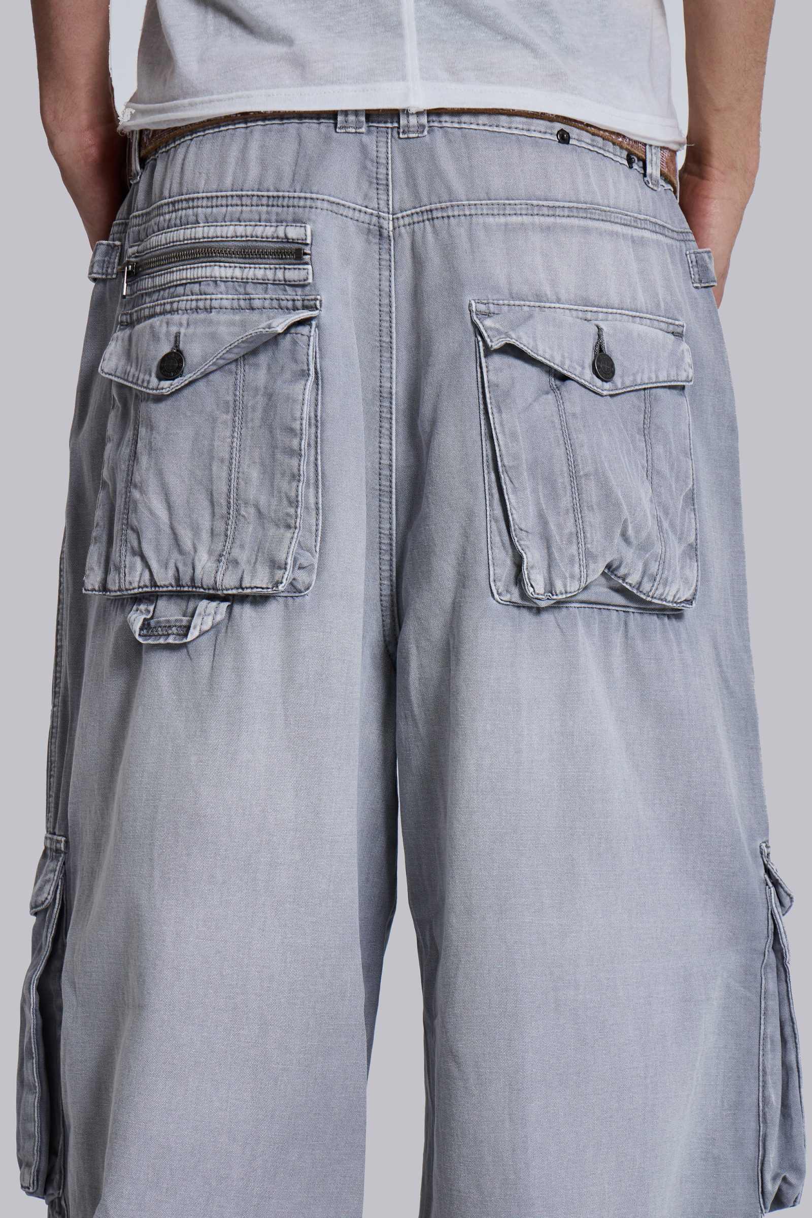 Washed Grey Decoy Cargos
