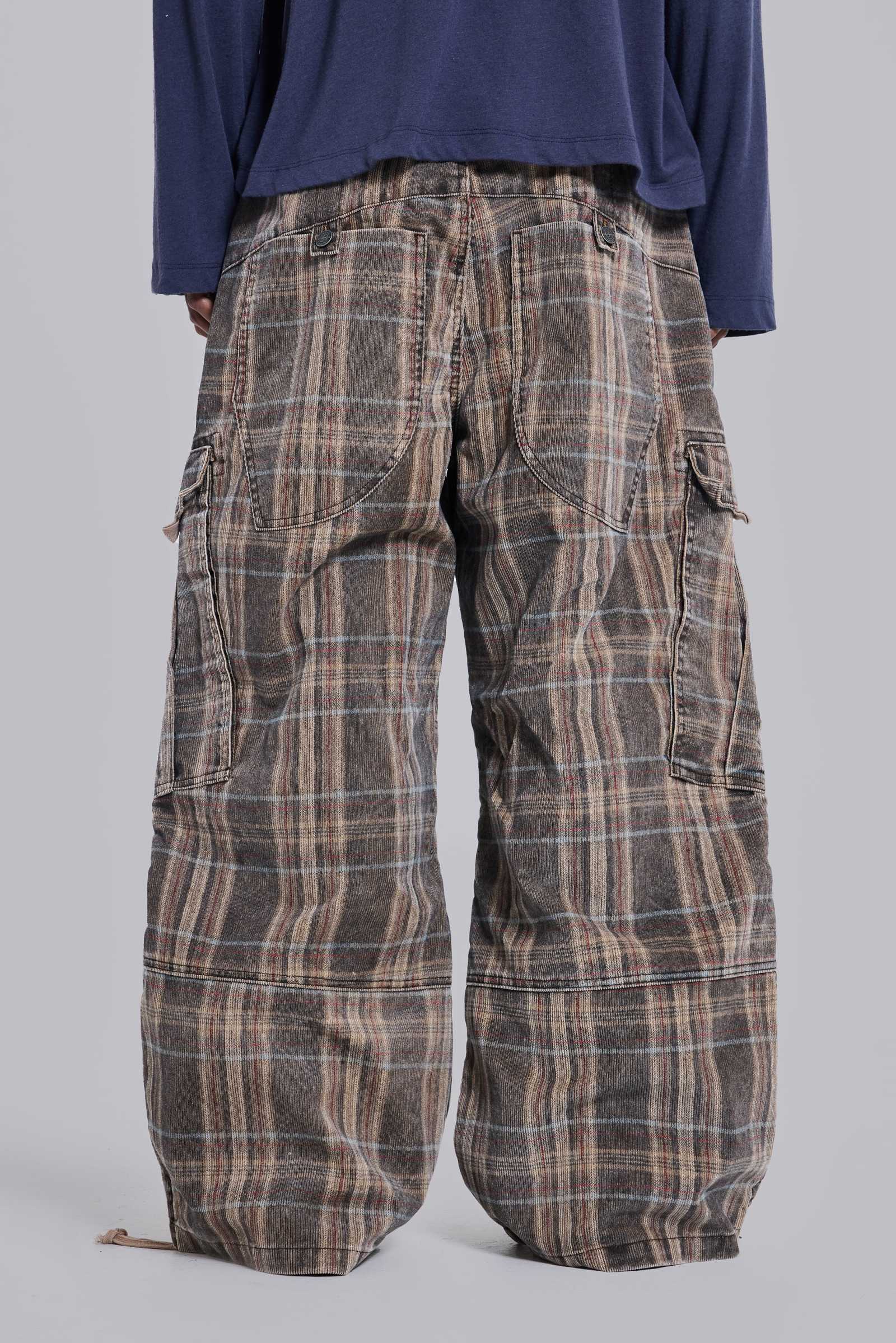 Brown Check Cadet Cargos