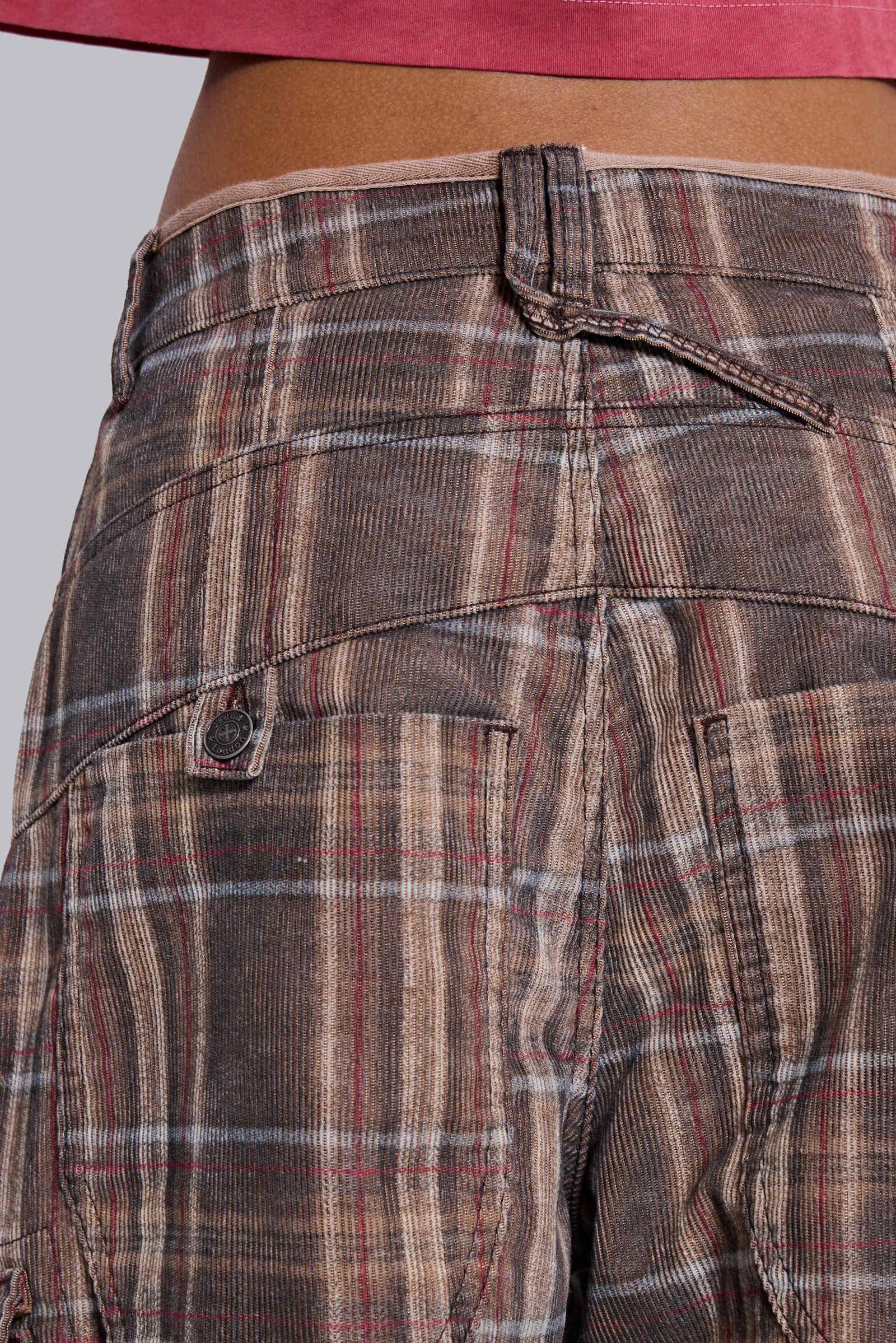 Brown Check Cadet Cargos
