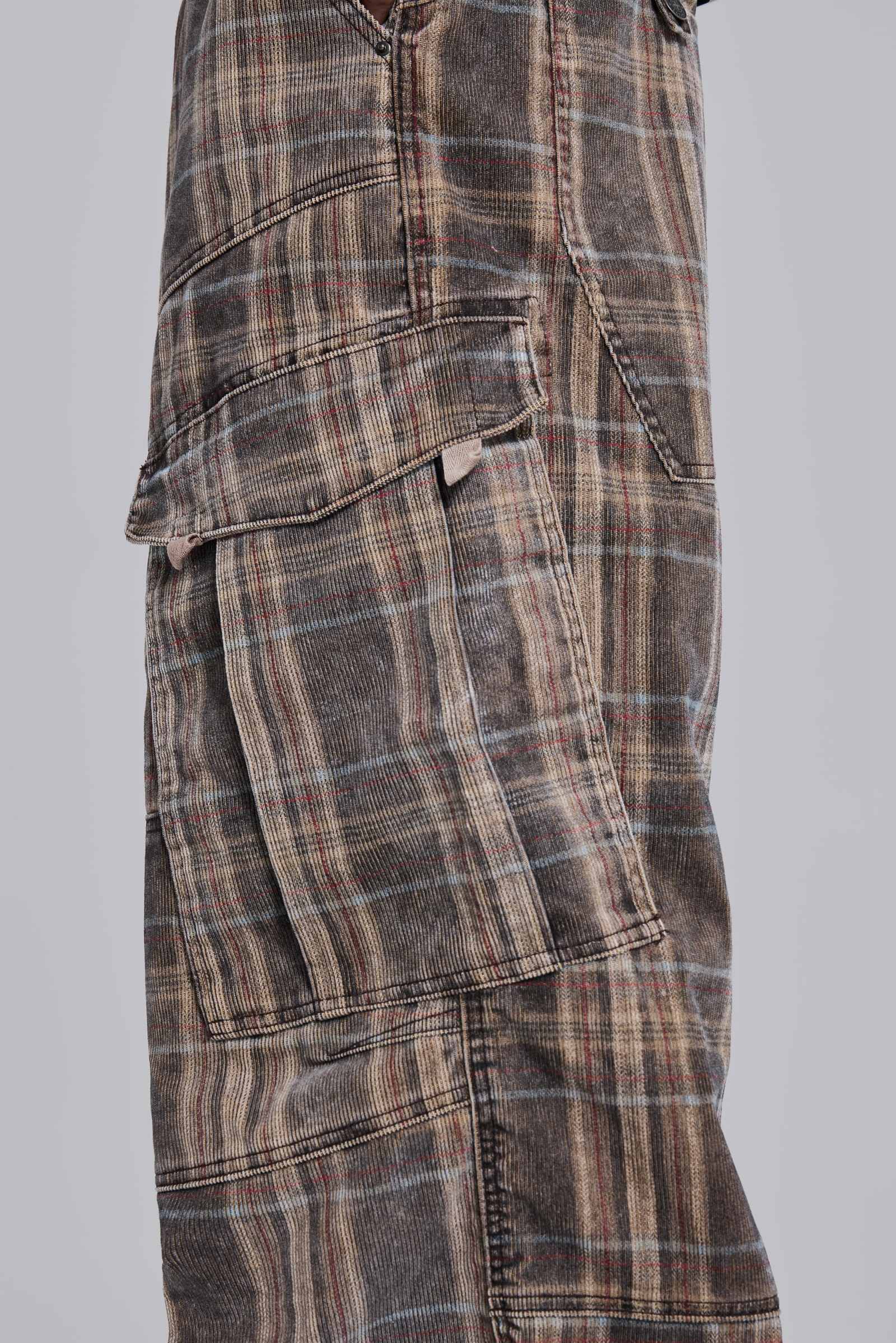 Brown Check Cadet Cargos