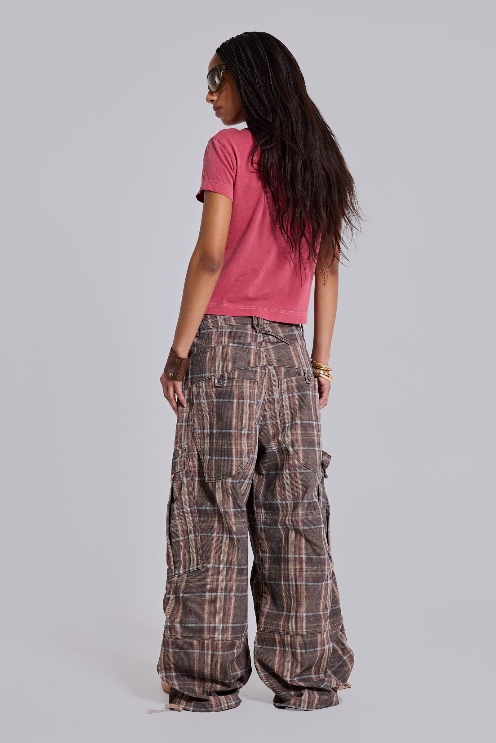 Brown Check Cadet Cargos