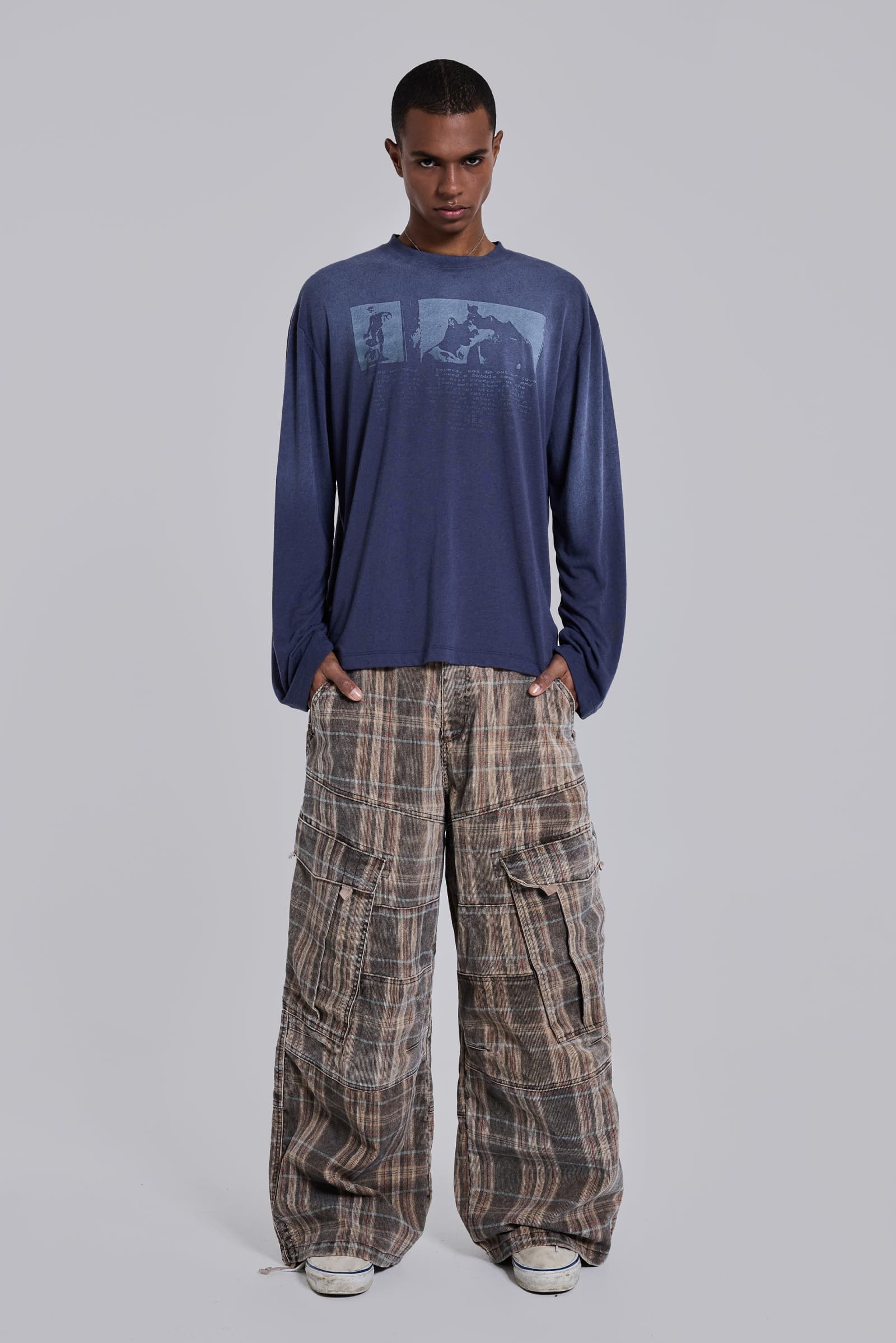 Brown Check Cadet Cargos