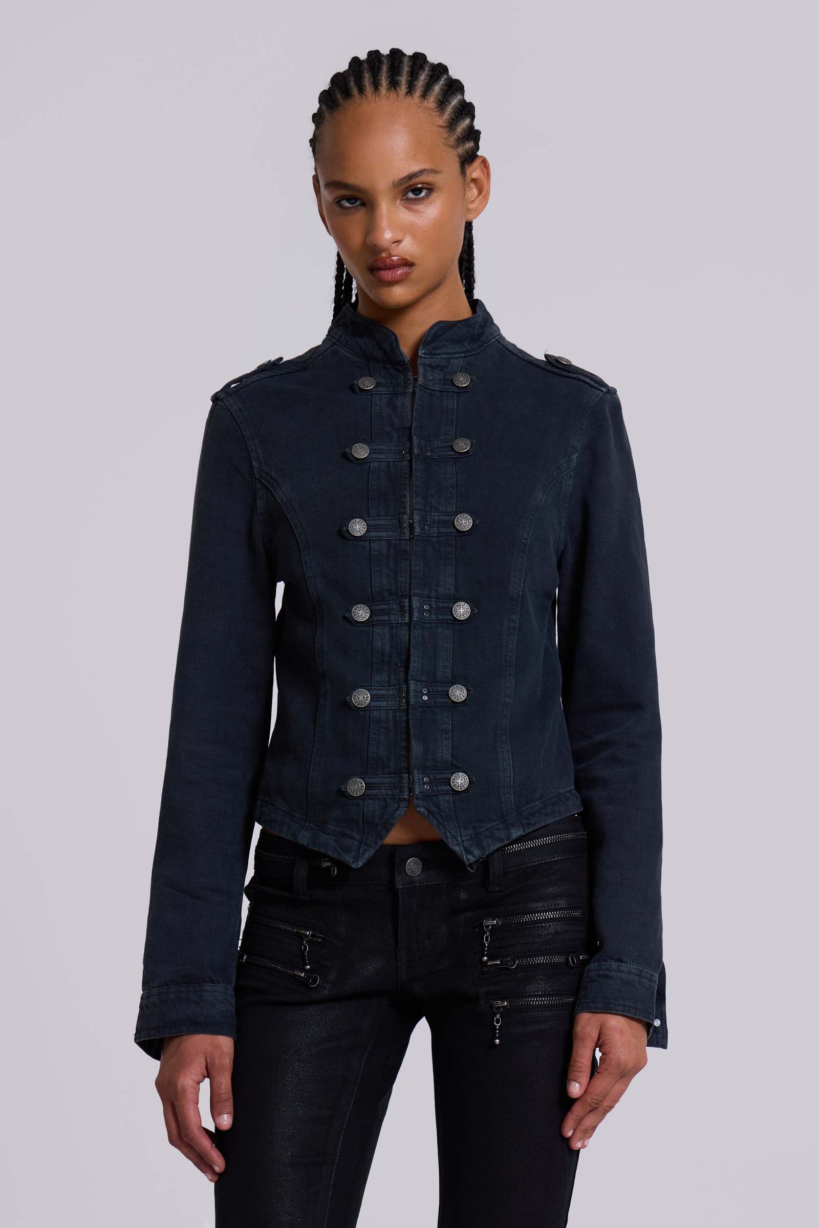 ジャケット・アウター Jaded London Washed Black Rebel Jacket Shop Washed Black Rebel Jacket | Jaded London | Clothing
