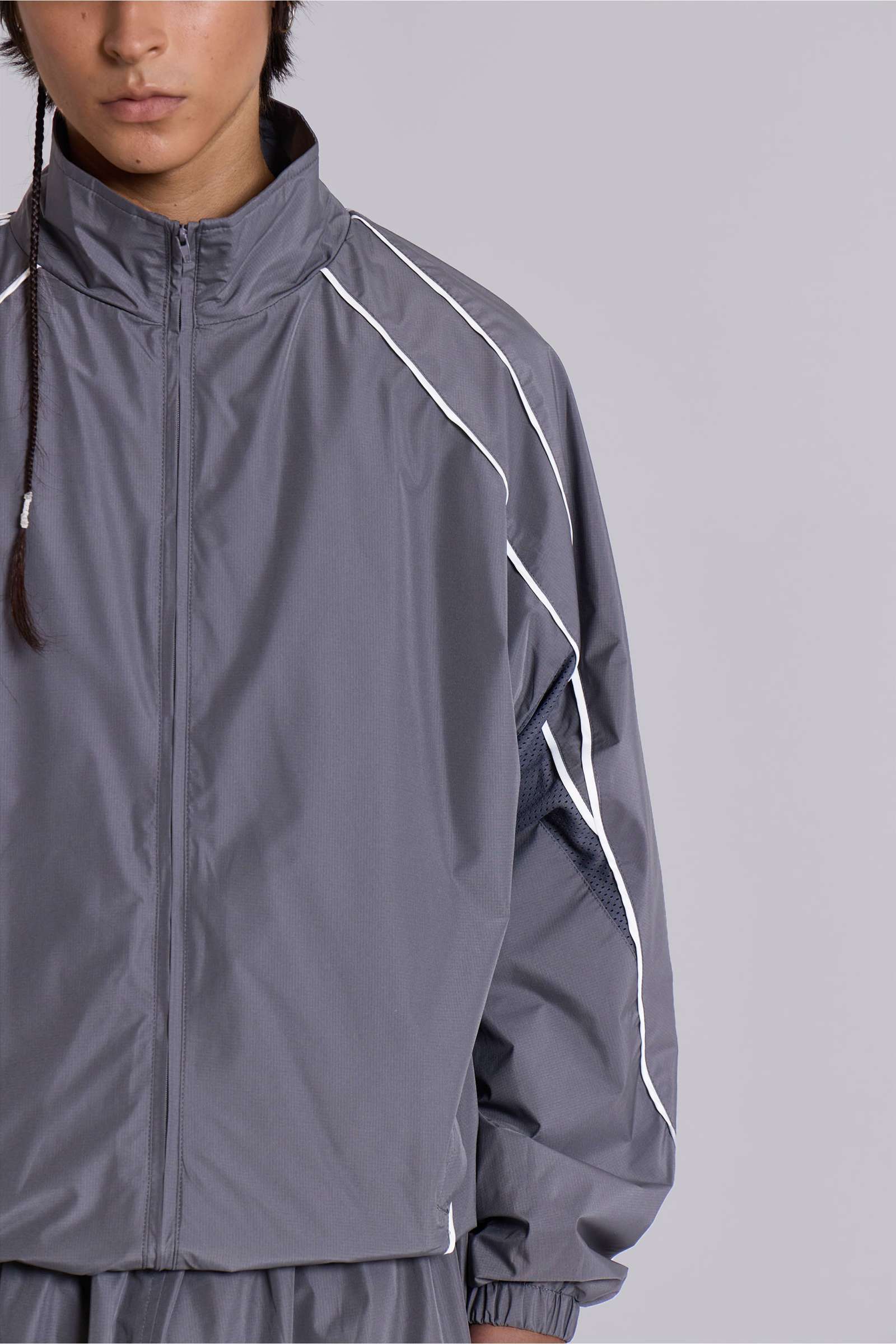 Grey Vapor Tracksuit Top | Jaded London | Clothing