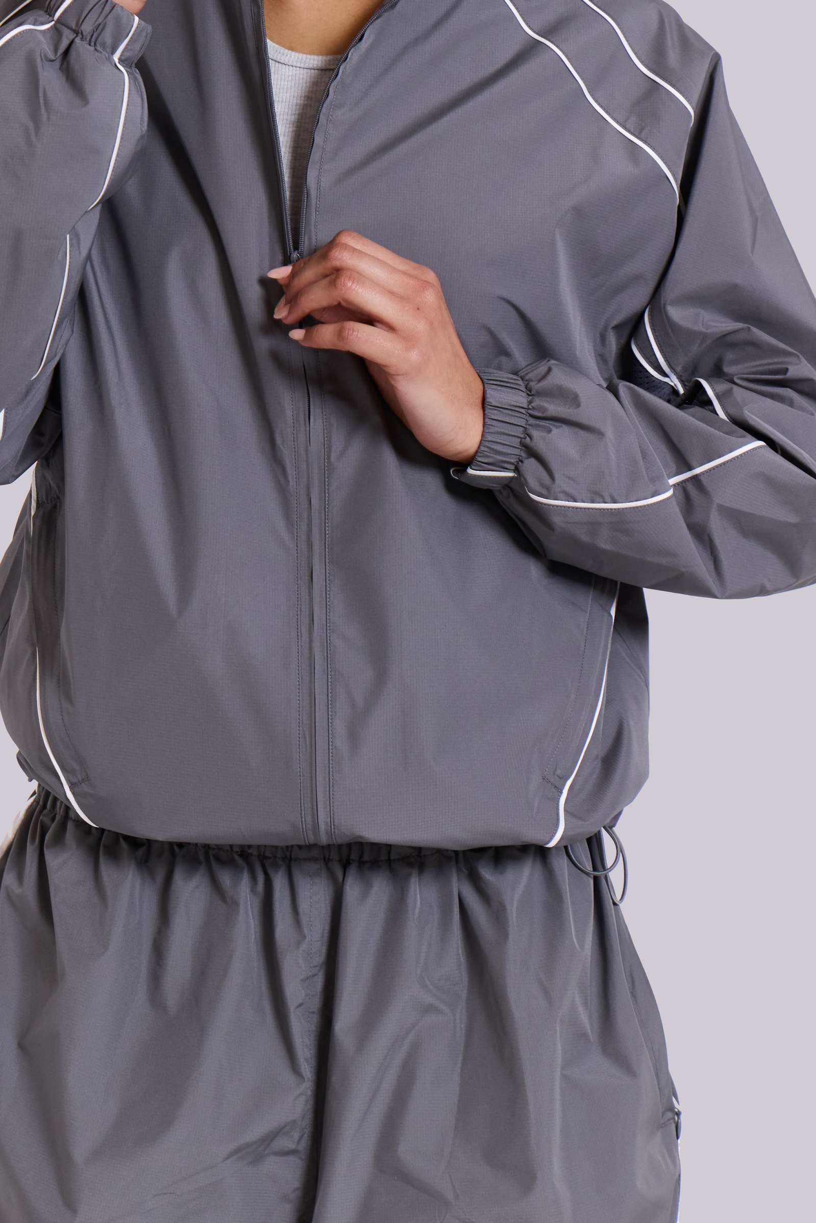 Grey Vapor Tracksuit Top