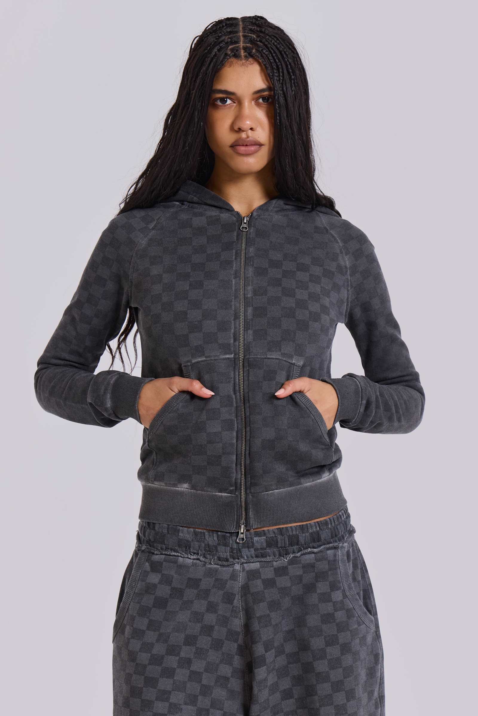 Checkerboard Mini Monster Hoodie