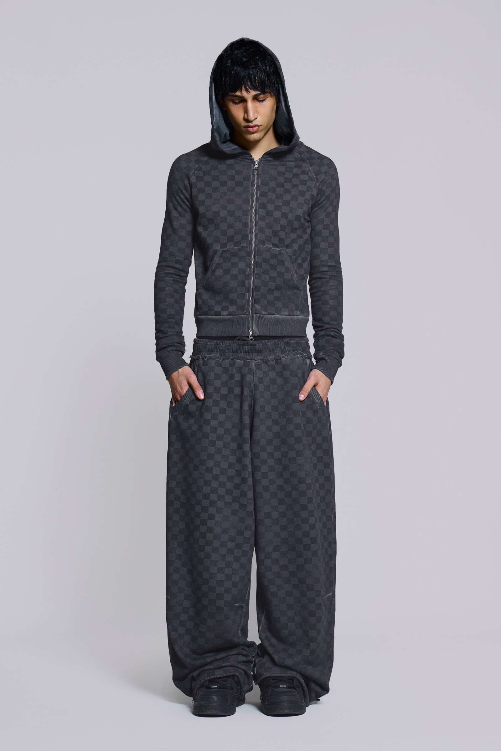Checkerboard Baggy Monster Joggers