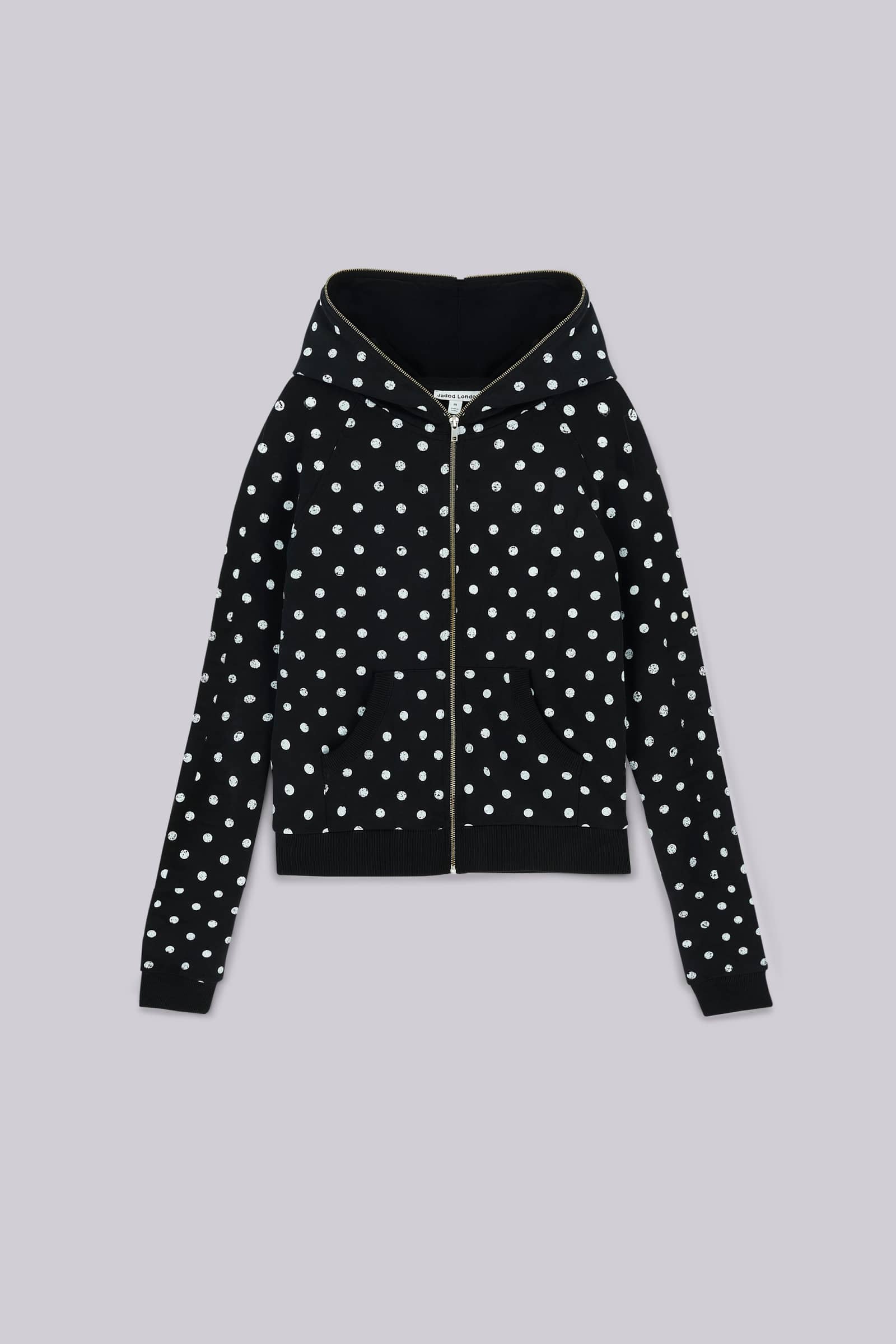 Mono Black Polkadot Mini Monster Hoodie