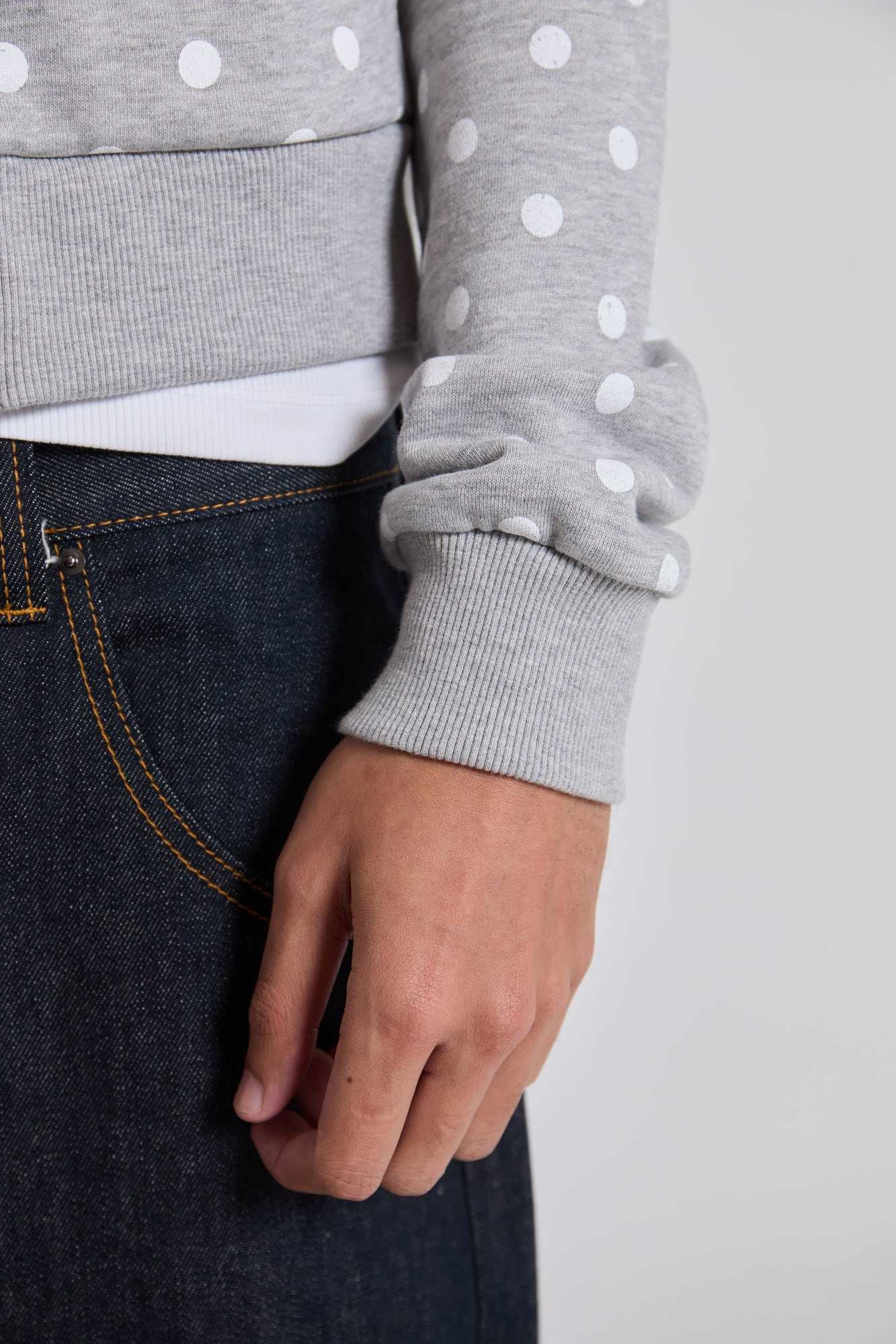 Grey Polkadot Hoodie