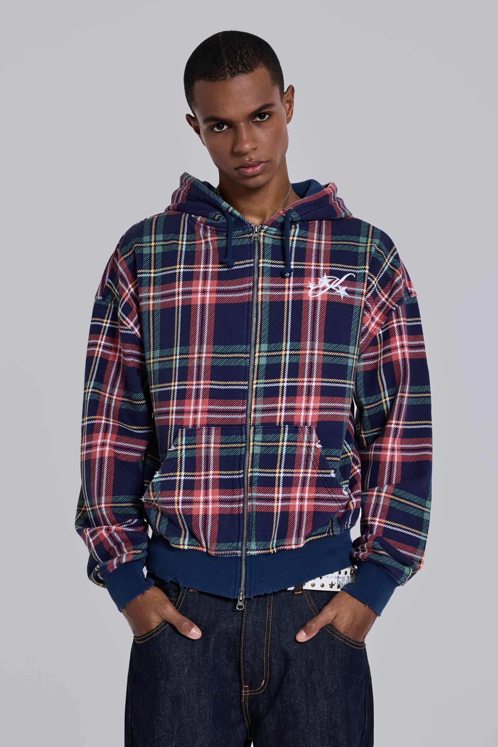 Adrenaline Checked Zip Hoodie