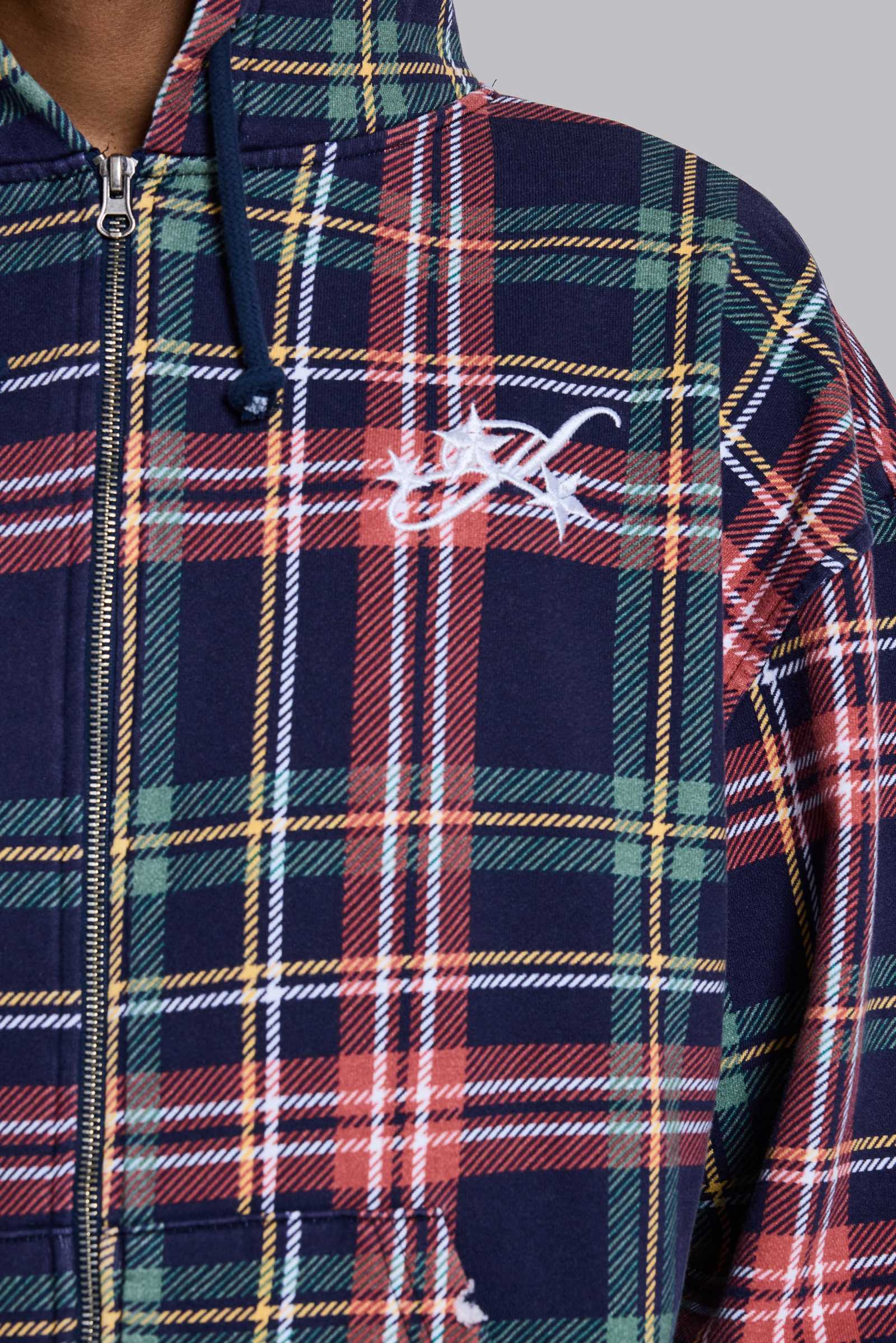 Adrenaline Checked Zip Hoodie