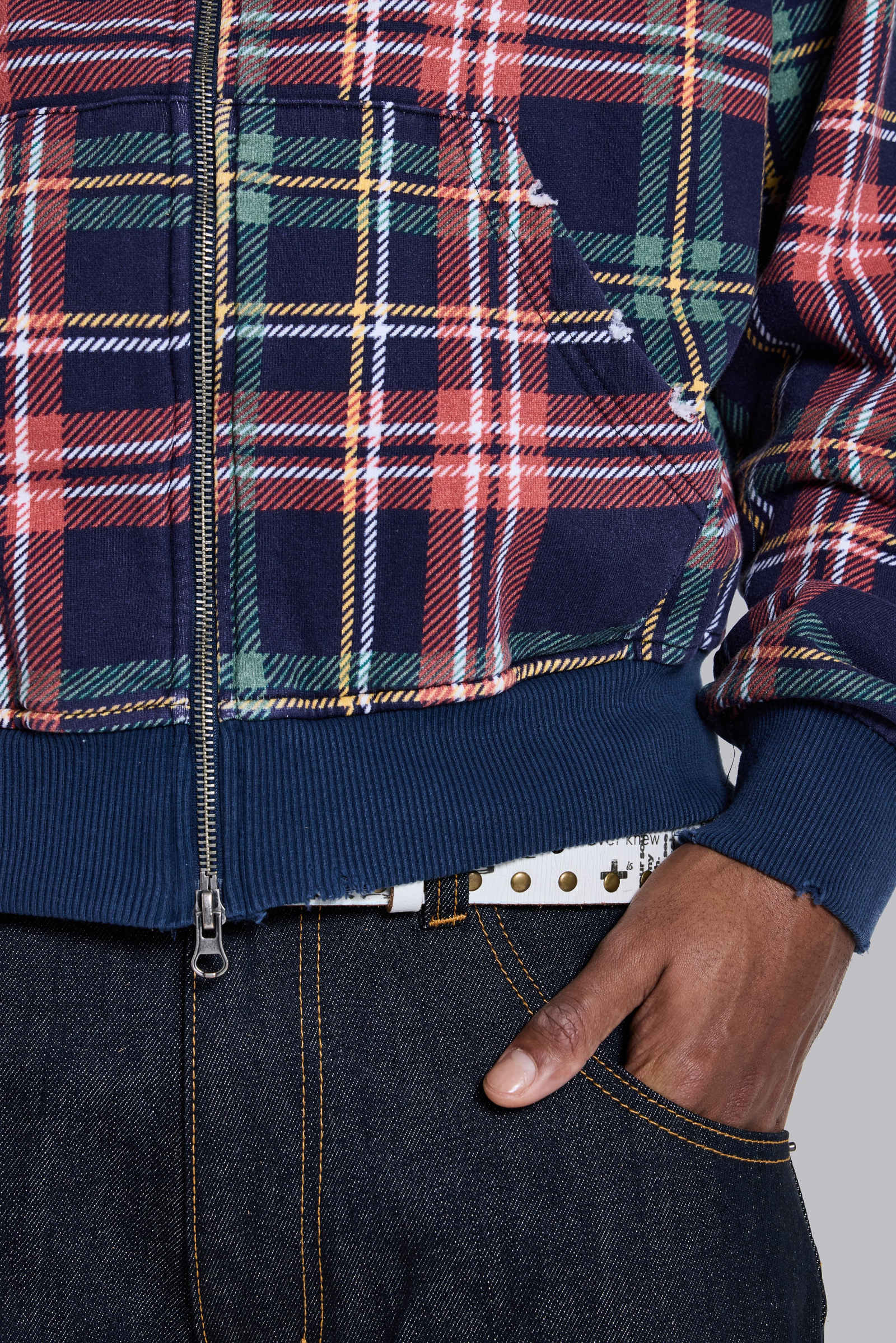 Adrenaline Checked Zip Hoodie