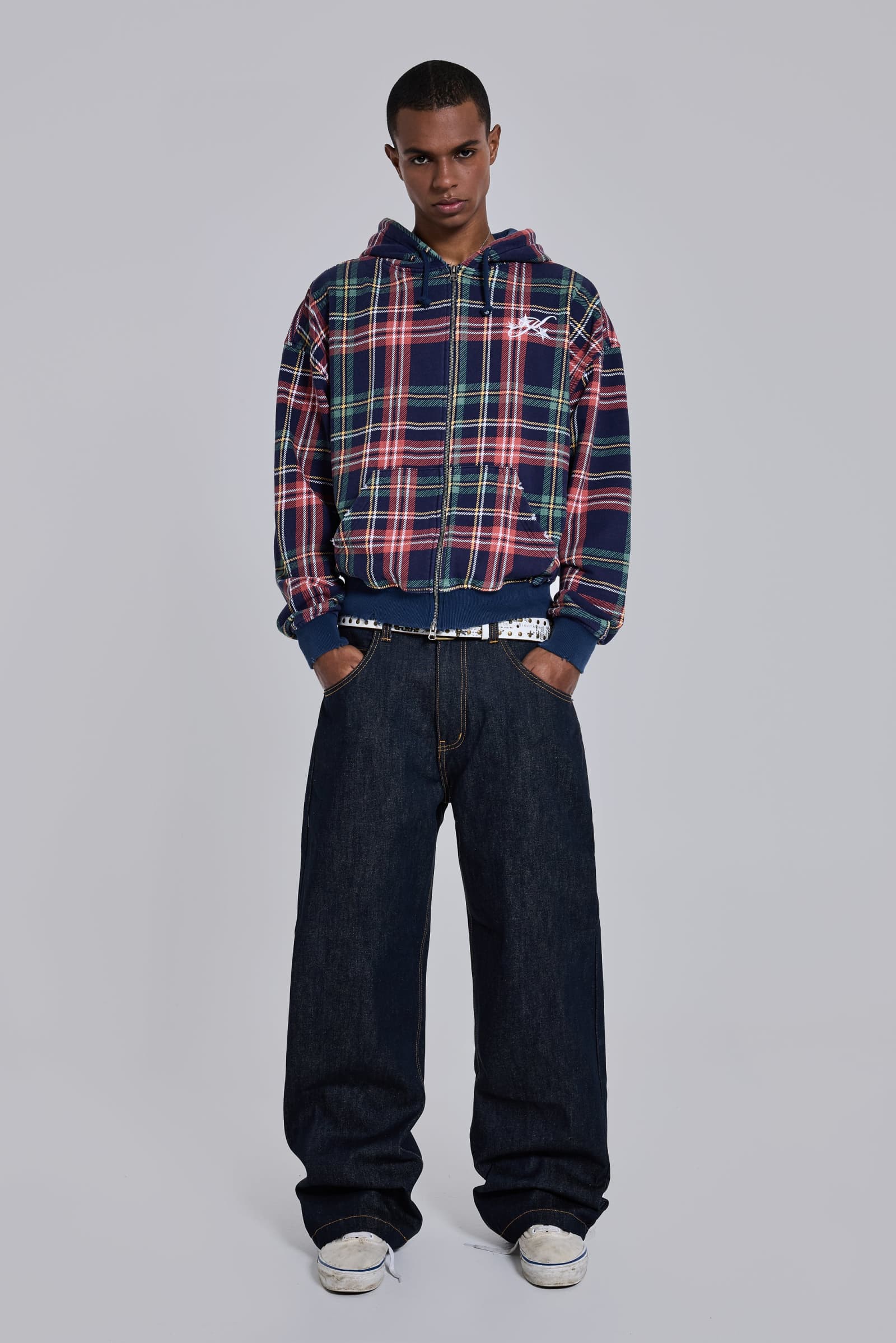 Adrenaline Checked Zip Hoodie