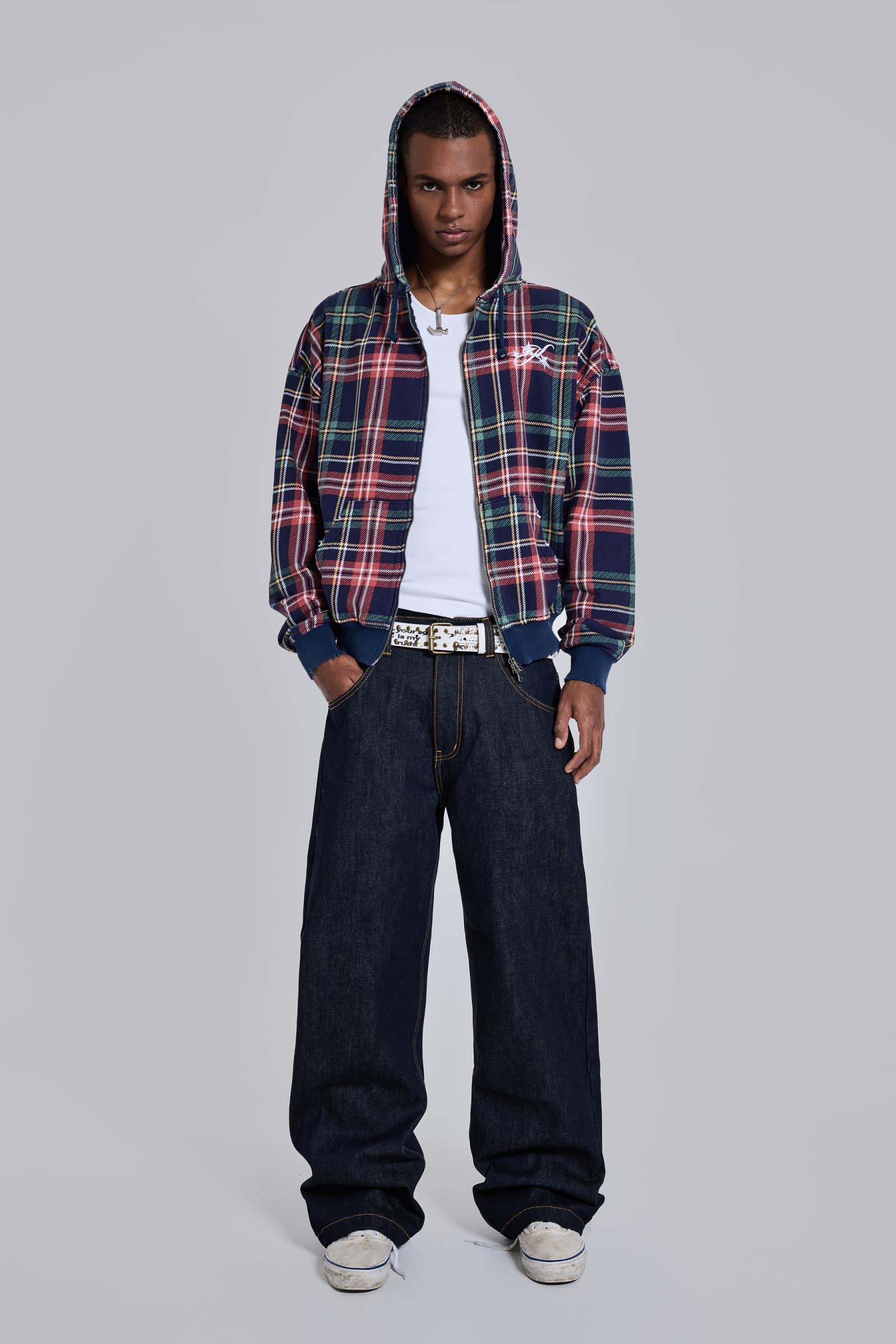 Adrenaline Checked Zip Hoodie