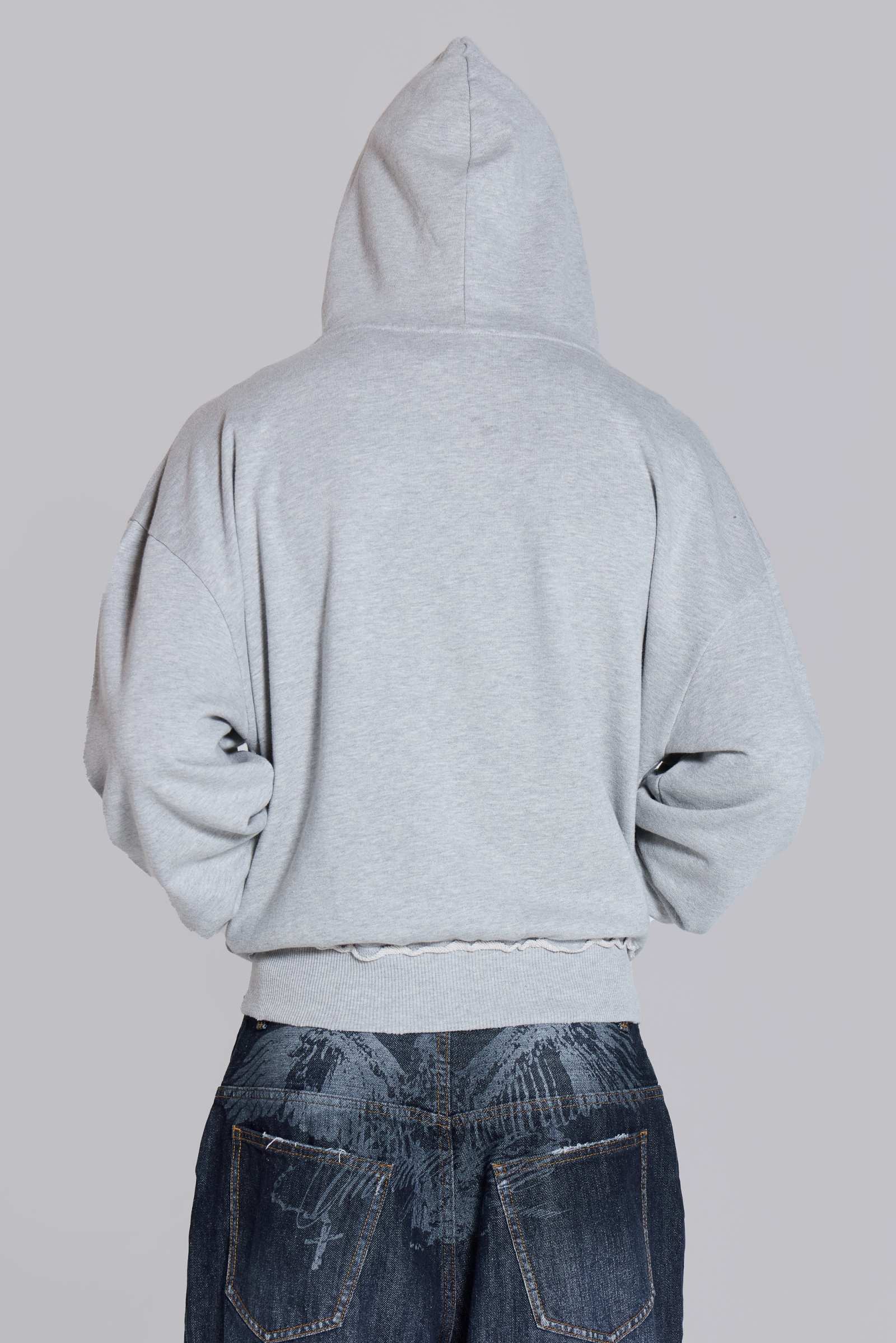 Grey Oversized Monster Hoodie