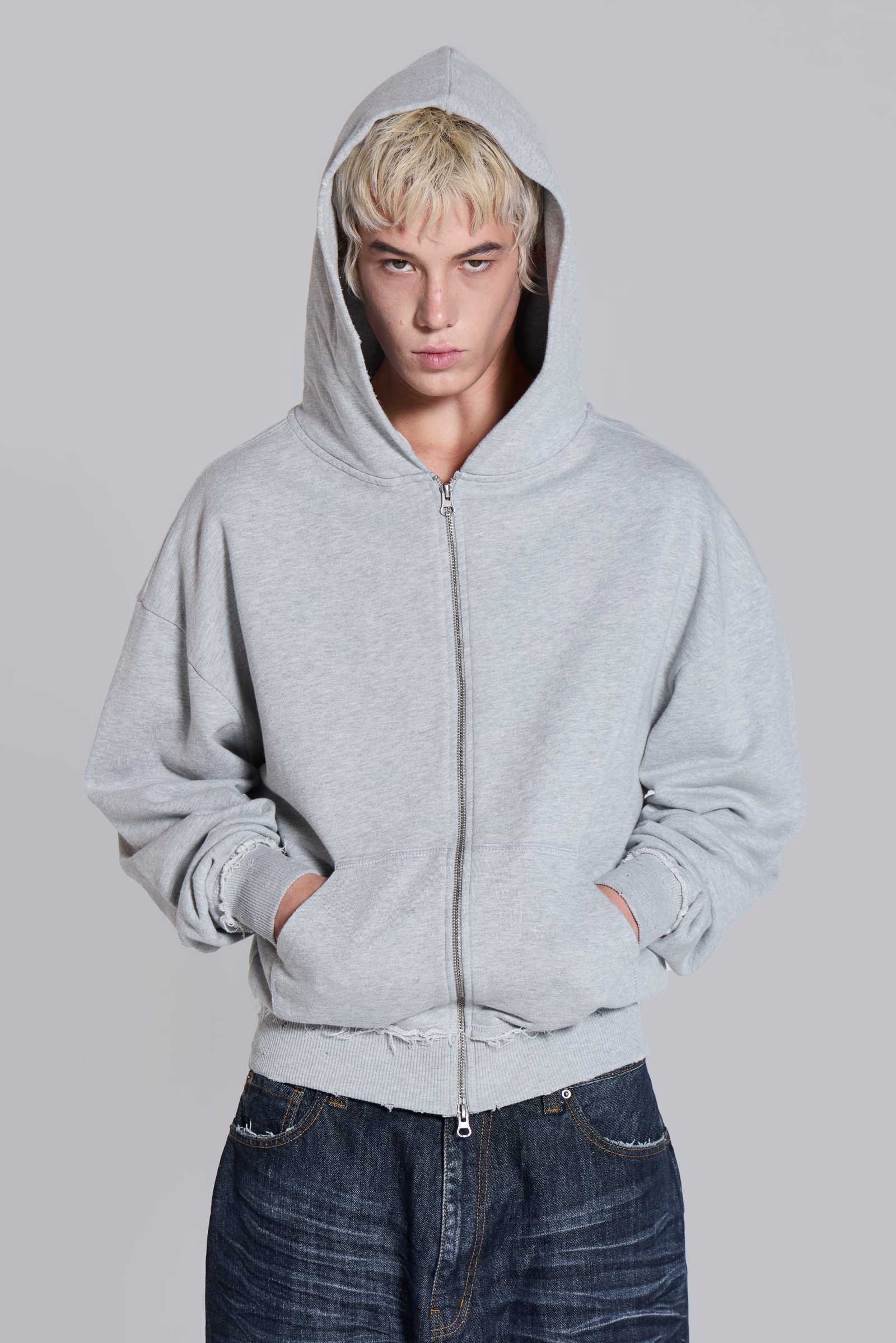 Grey Oversized Monster Hoodie