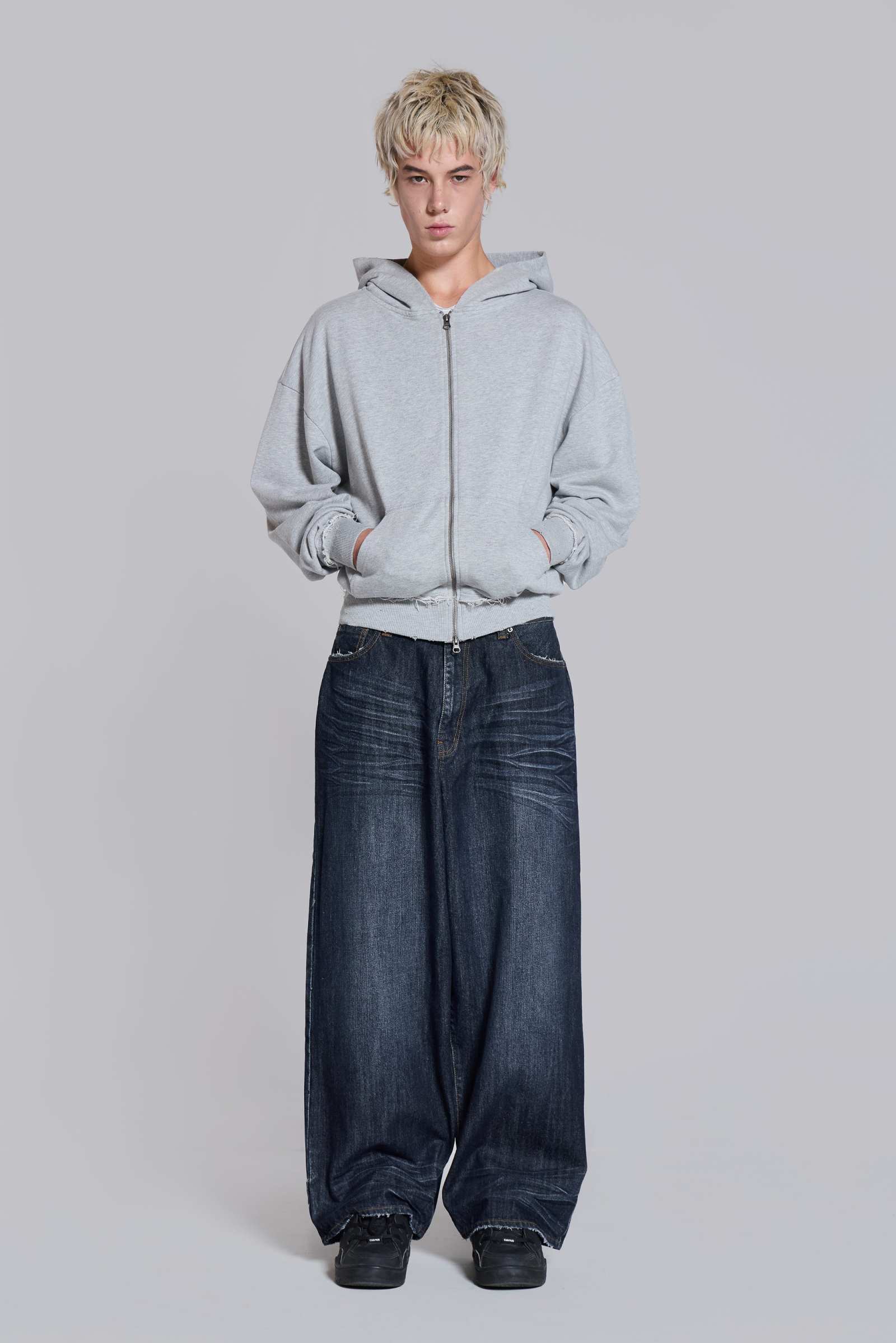 Grey Oversized Monster Hoodie