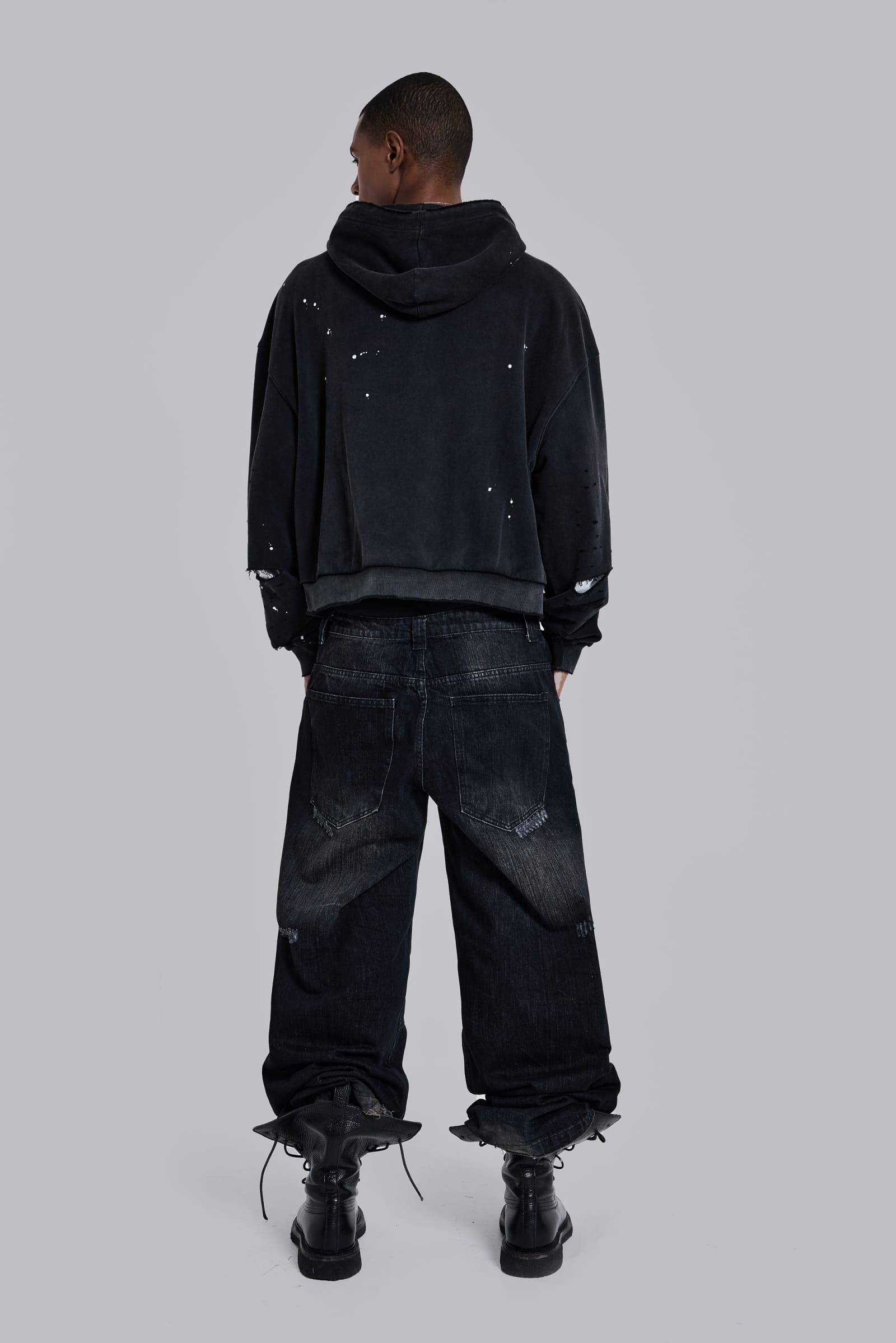 Sun Faded Waffle Lined Zip Hoodie