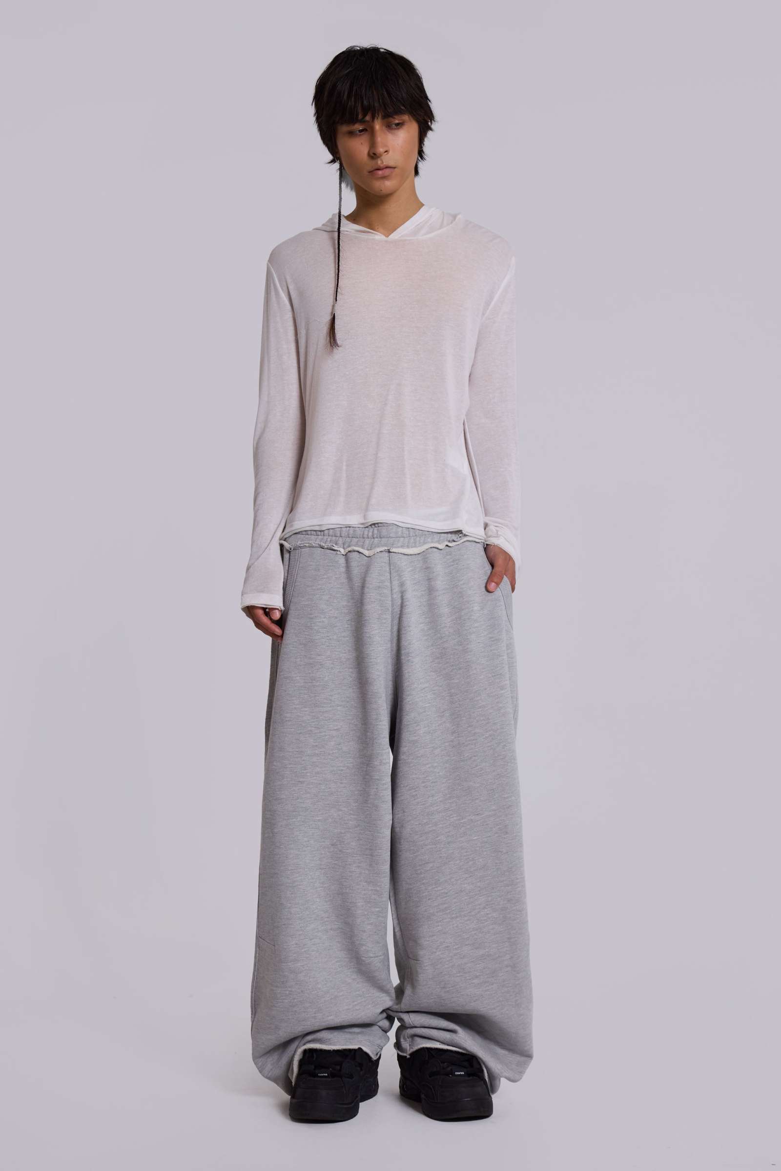 Petite Grey Marl Baggy Monster Joggers