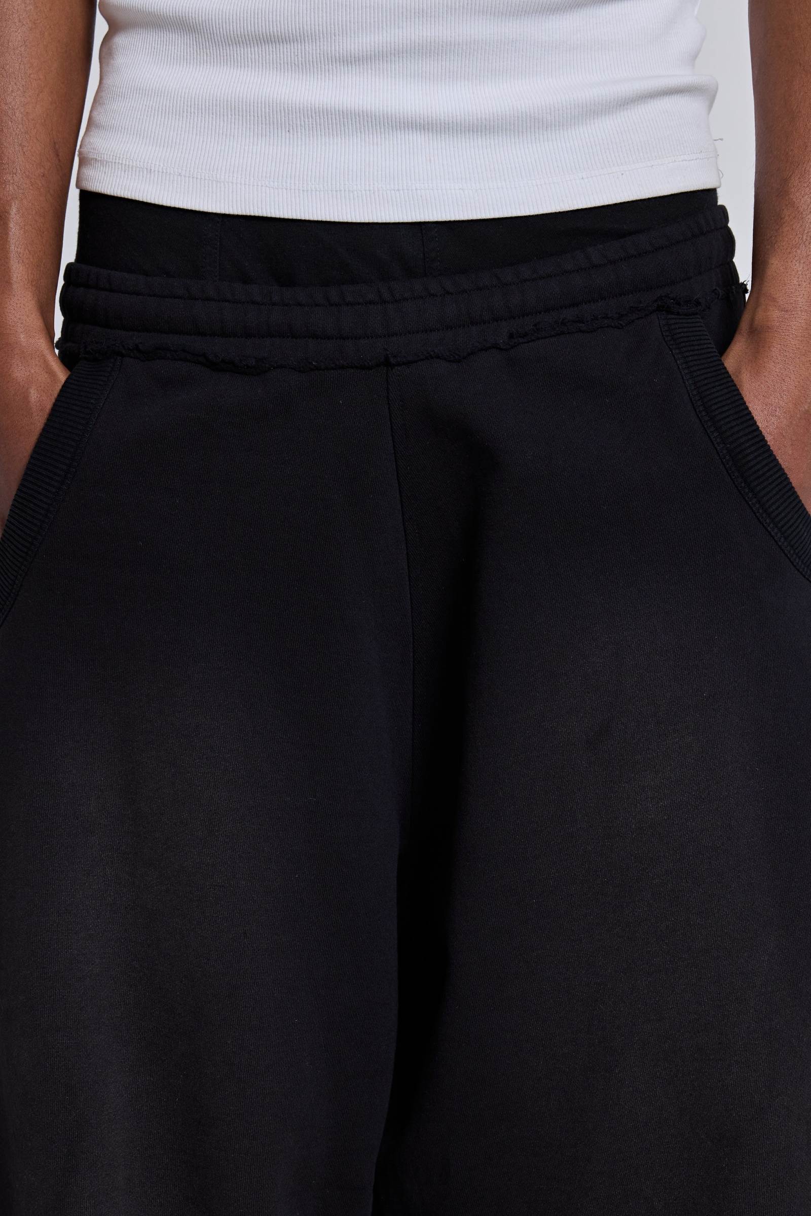 Black Baggy Cuffed Monster Joggers