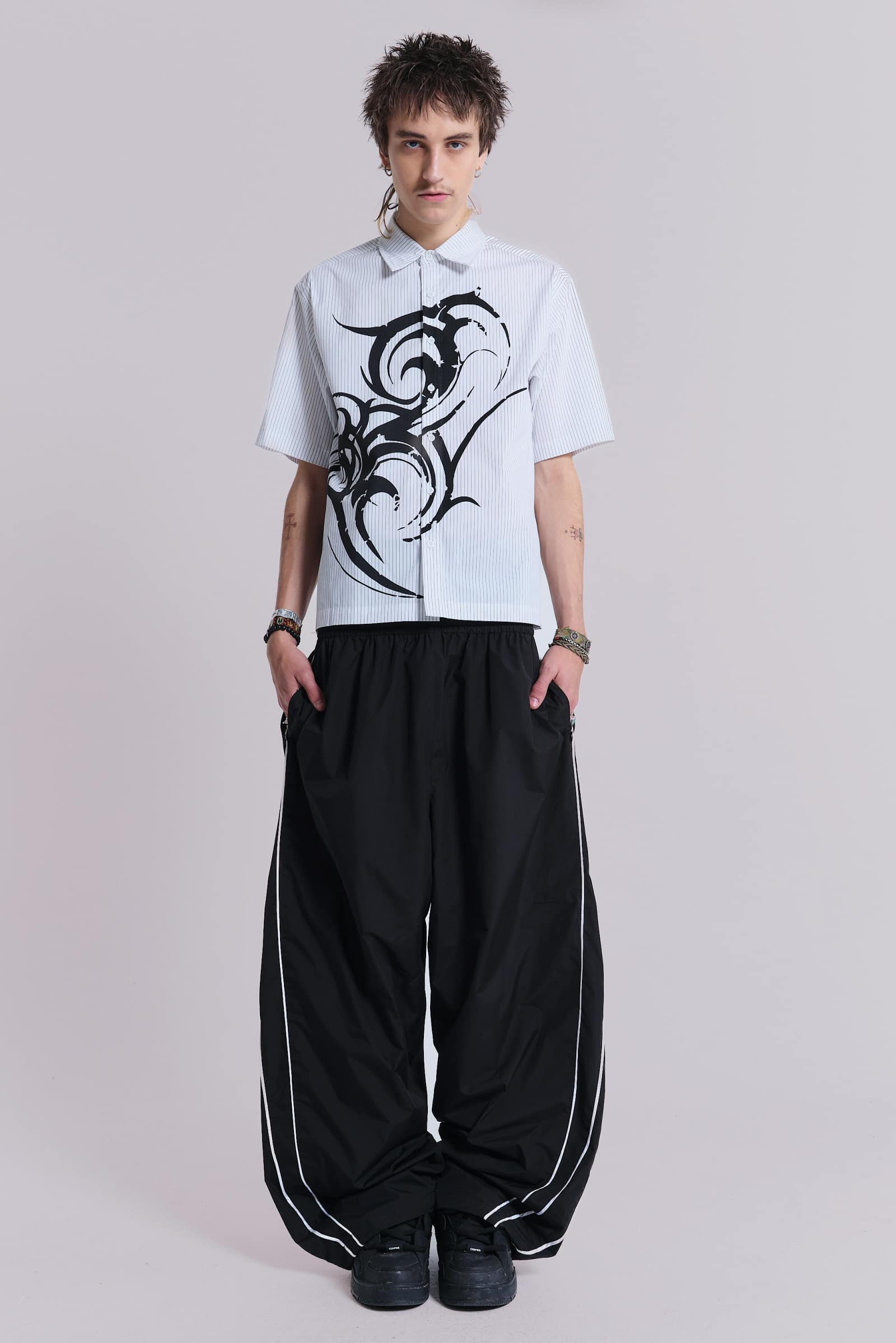 Black Vapor Tracksuit Bottoms