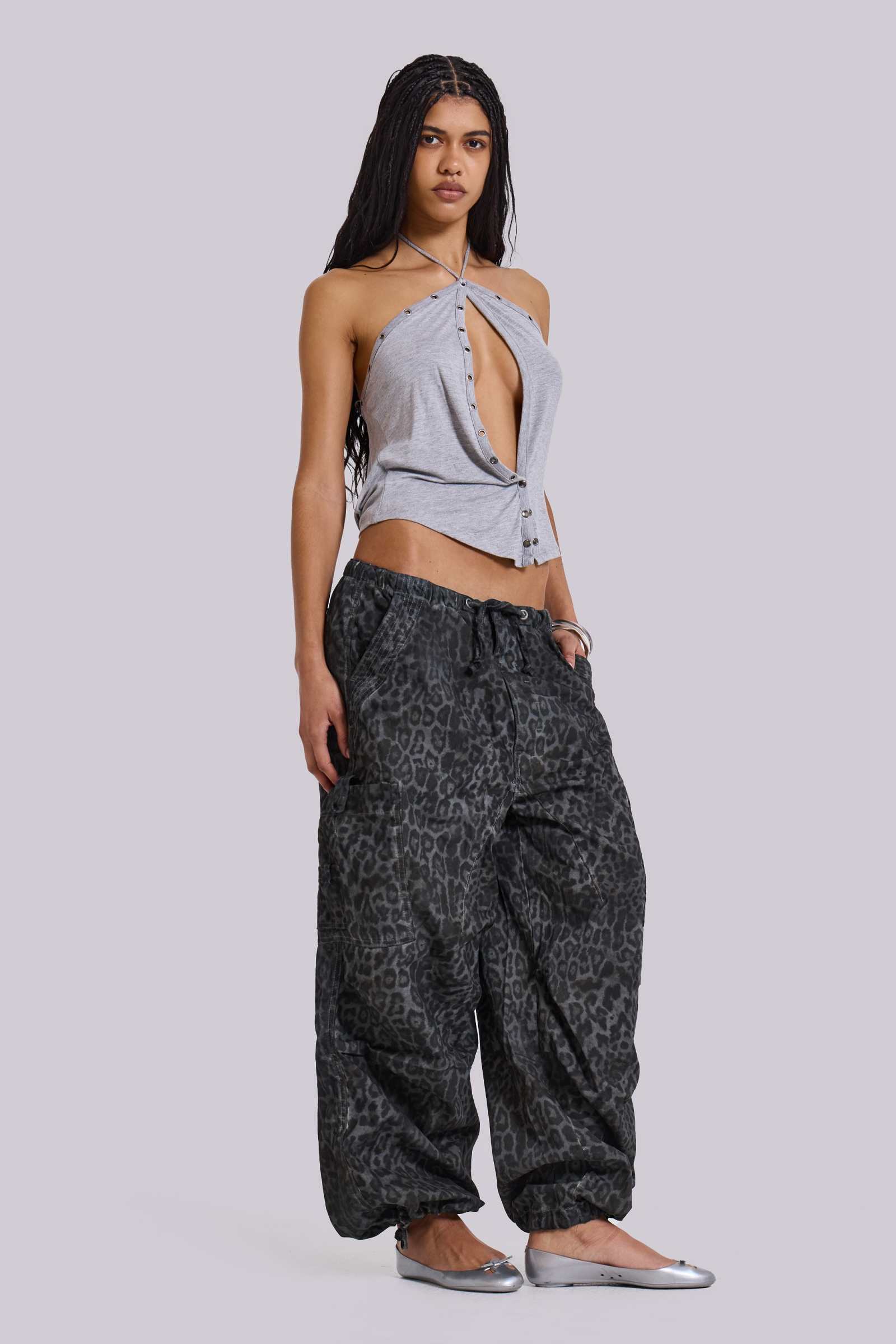 Zeila Cut Out Drape Top