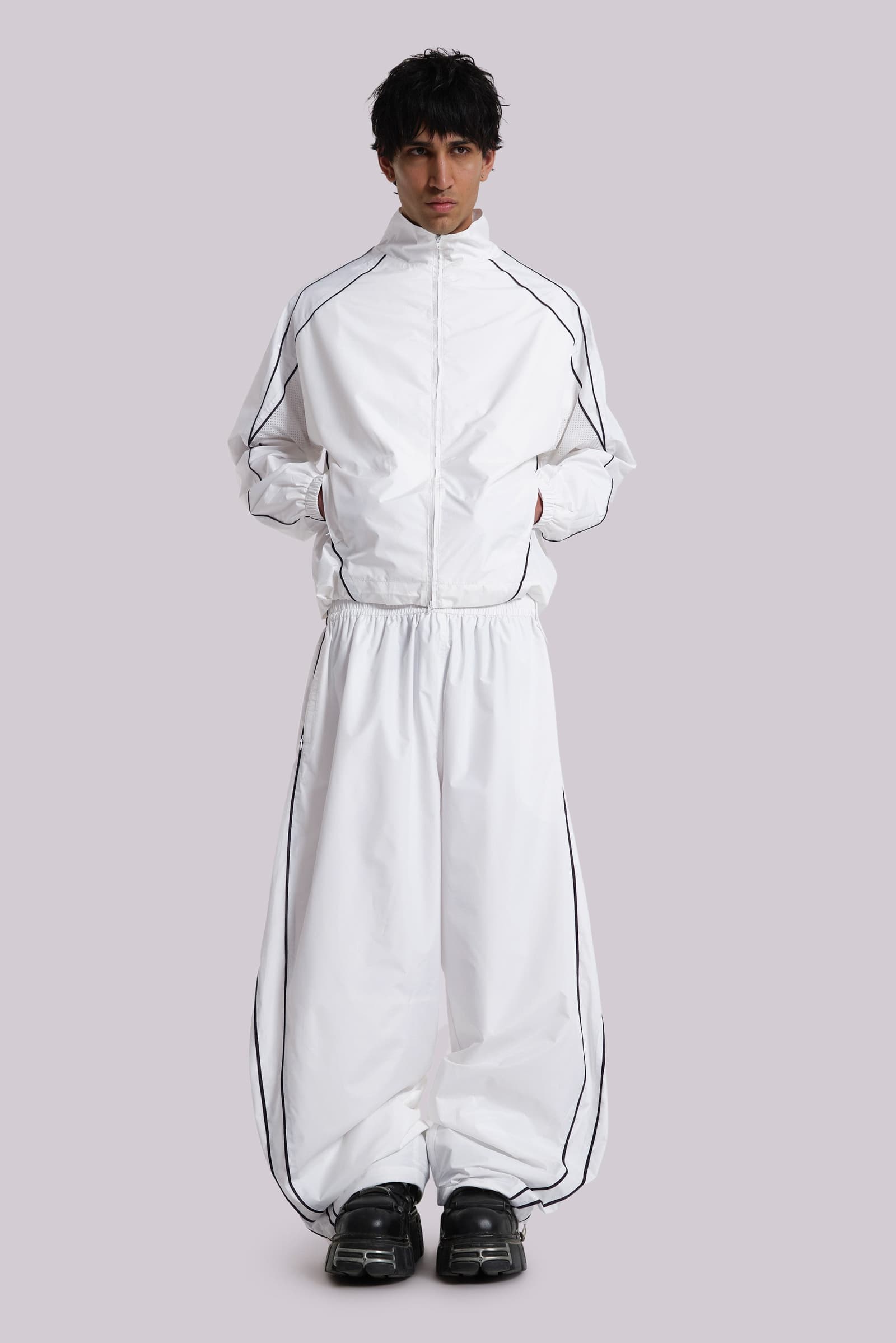 White Vapor Tracksuit Bottoms