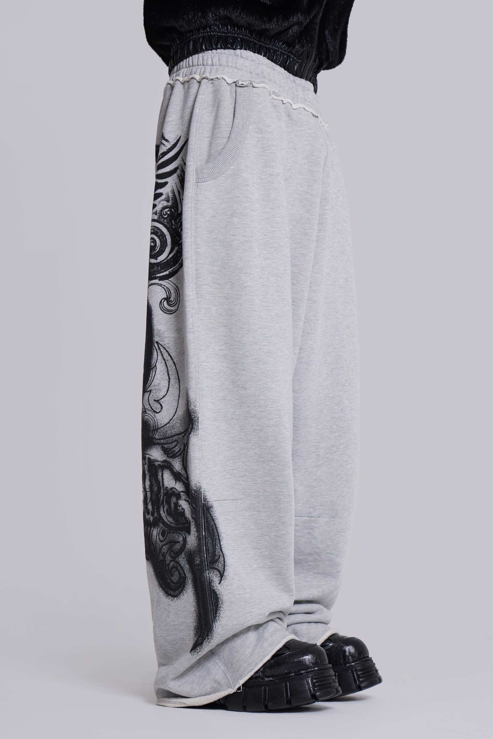 Gothic Print Baggy Monster Joggers