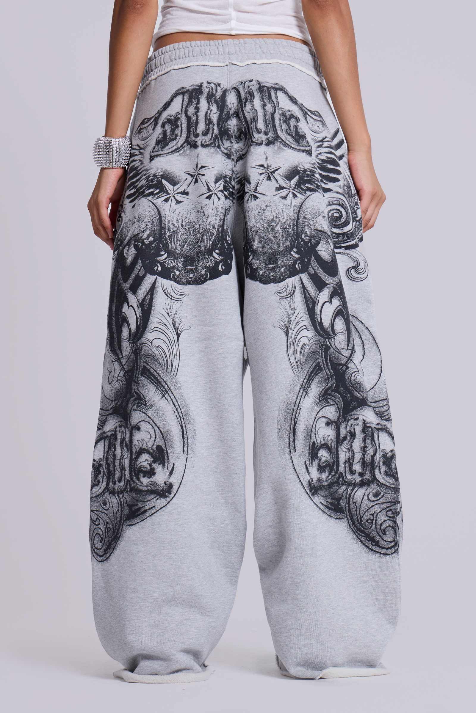Gothic Print Baggy Monster Joggers | Jaded London | Clothing