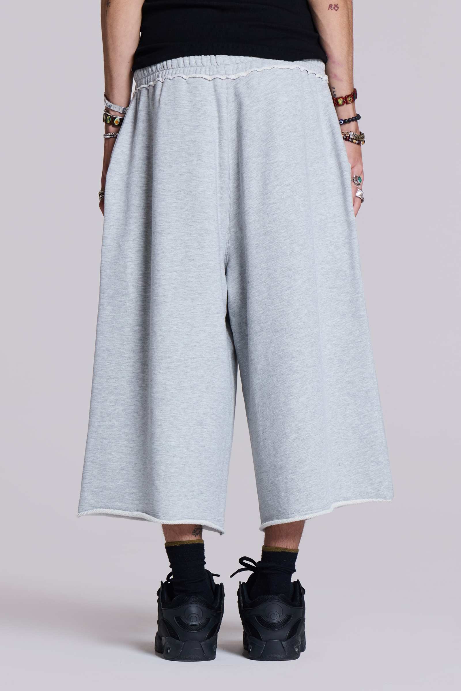 Monster 3/4 Grey Marl Shorts