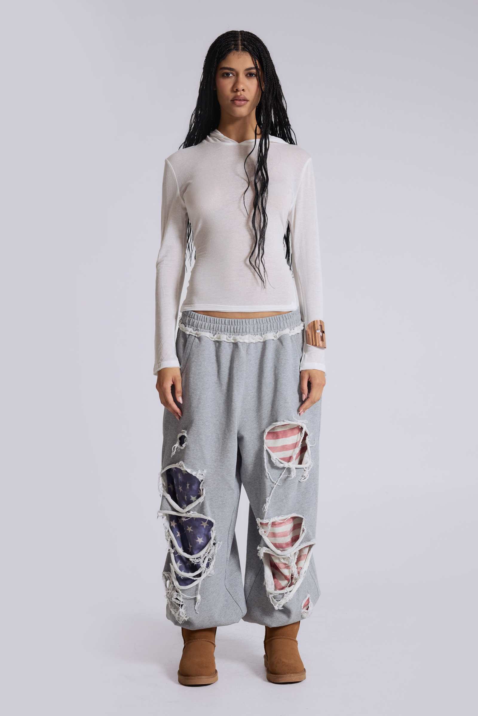 Stars and Stripes Distressed Monster Joggers