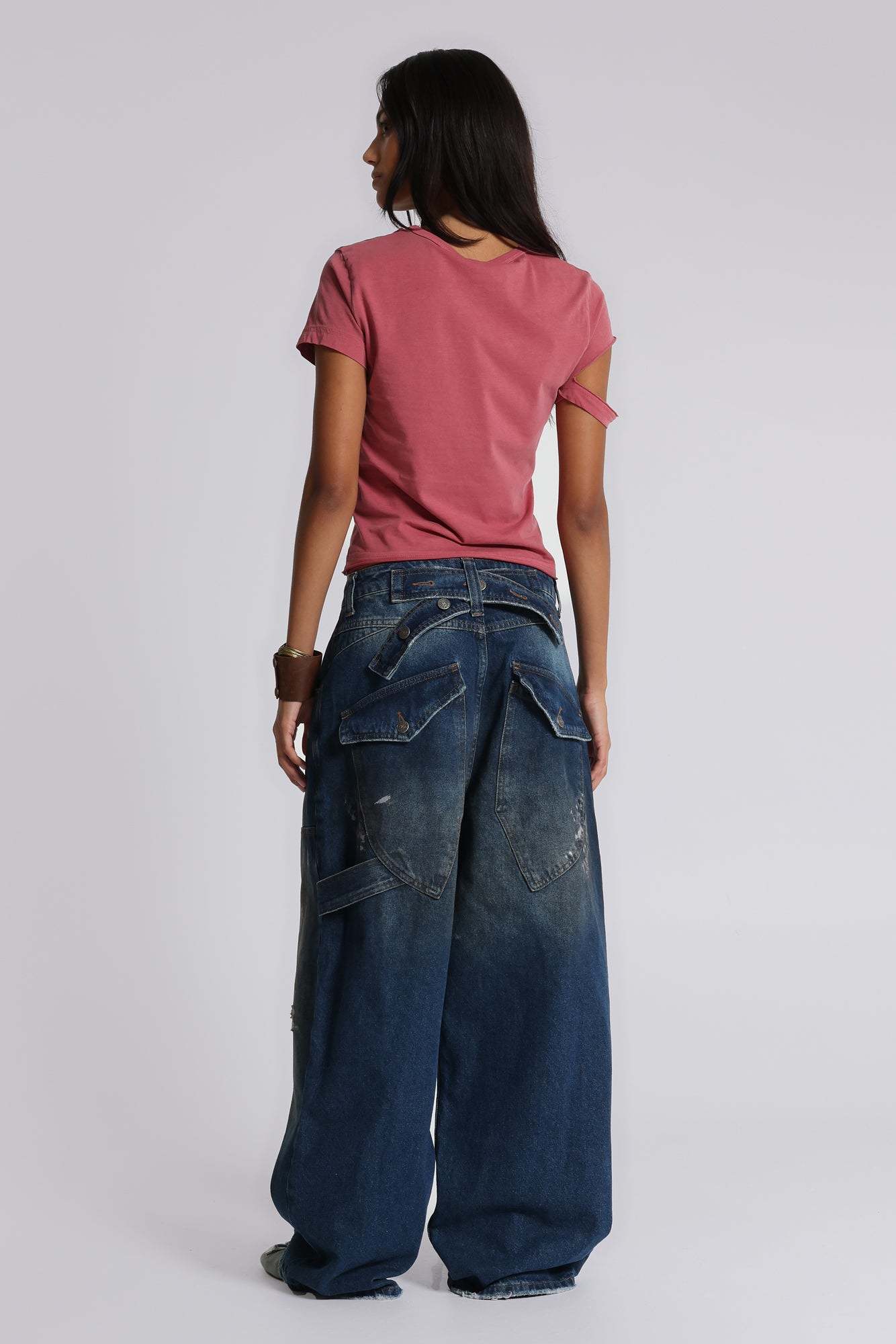 Splatter Cinch Jeans