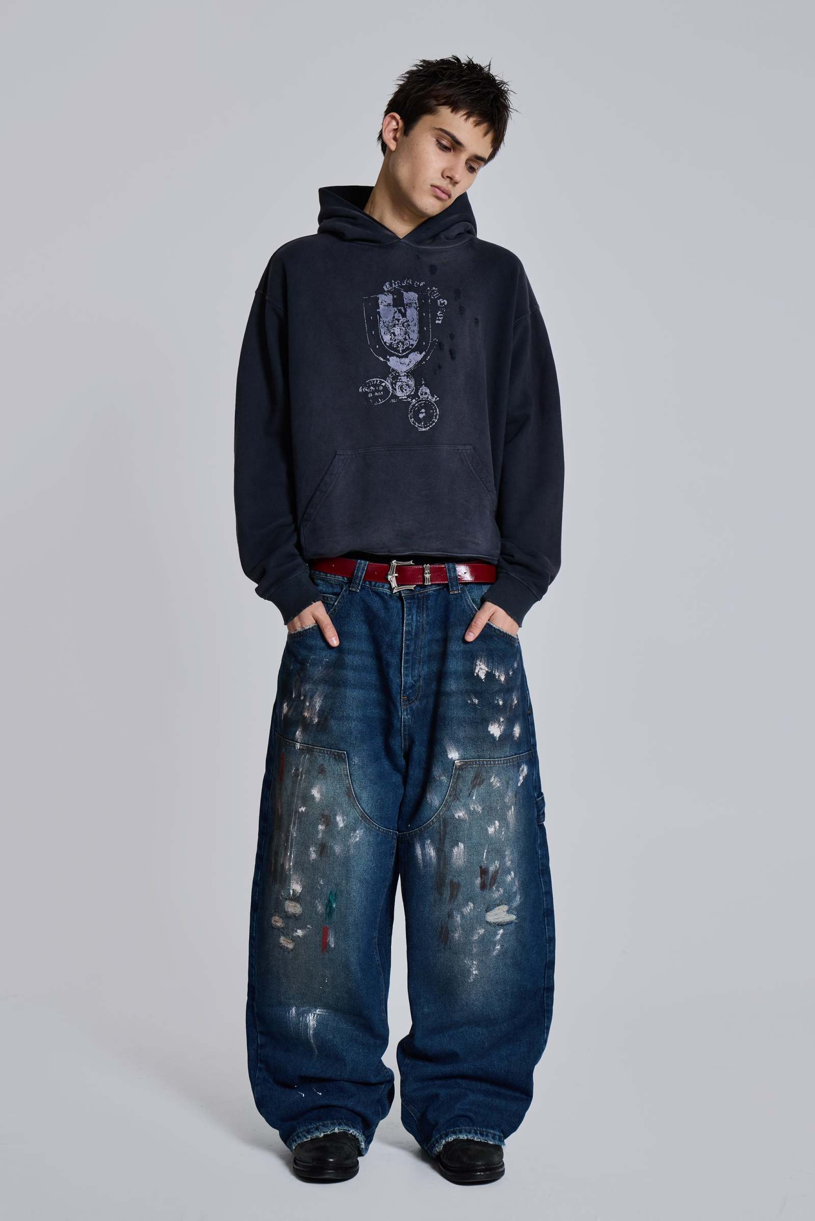 Splatter Cinch Jeans