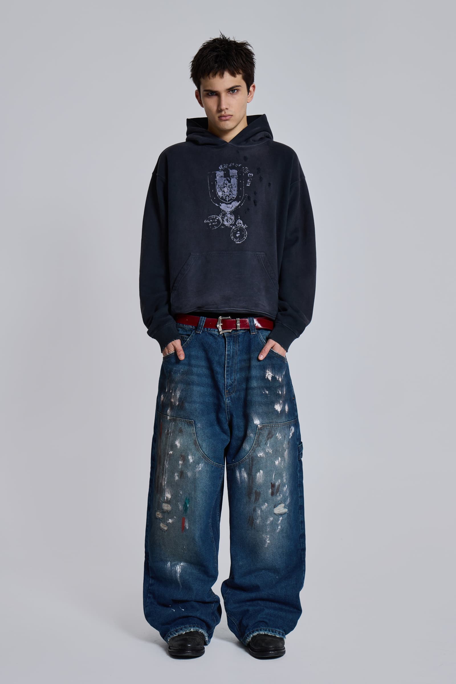 Splatter Cinch Jeans