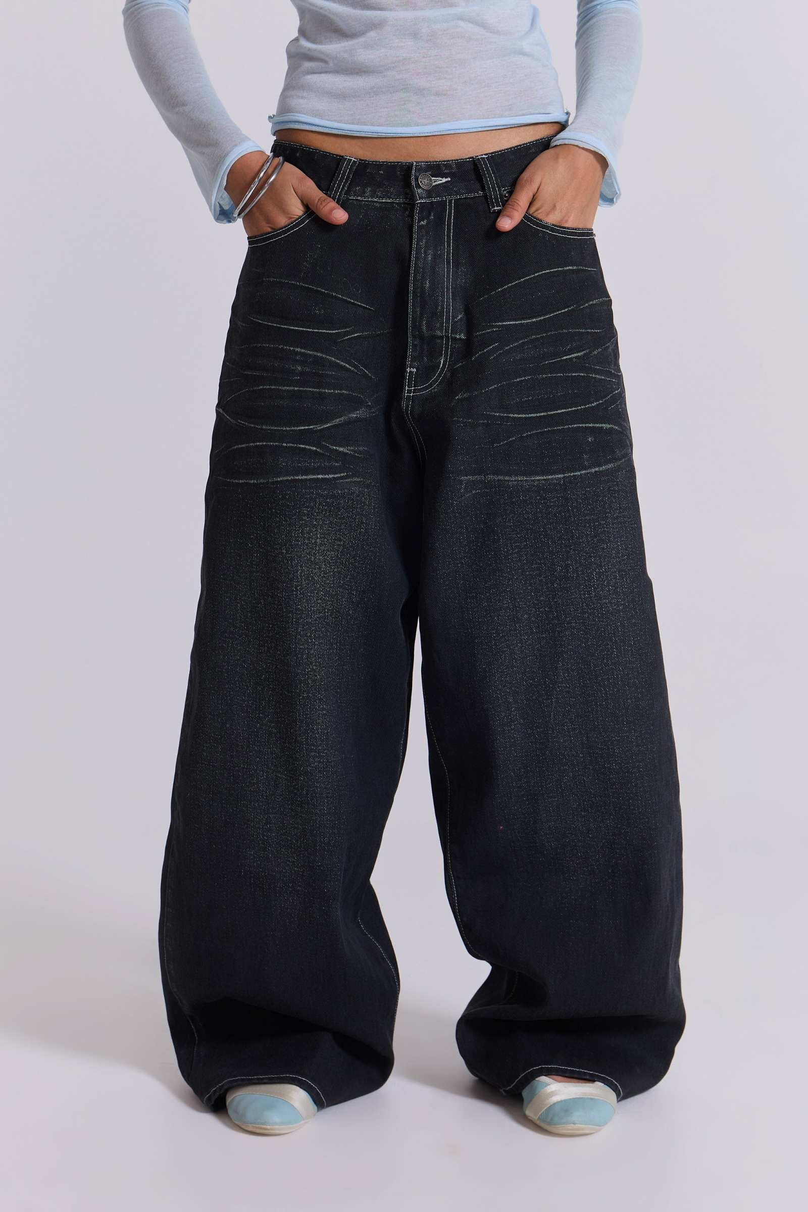 Black Coated XL Colossus Jeans
