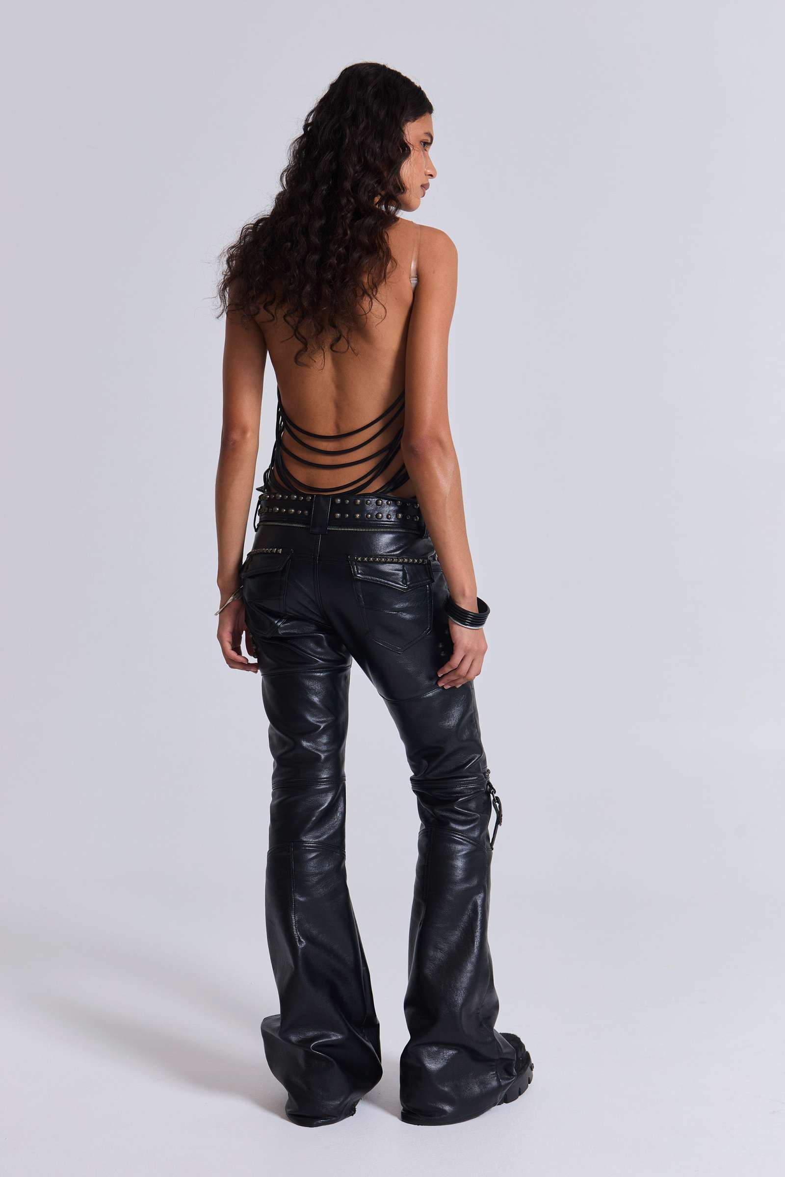 Carbon Studded Drift Bootcut Pants