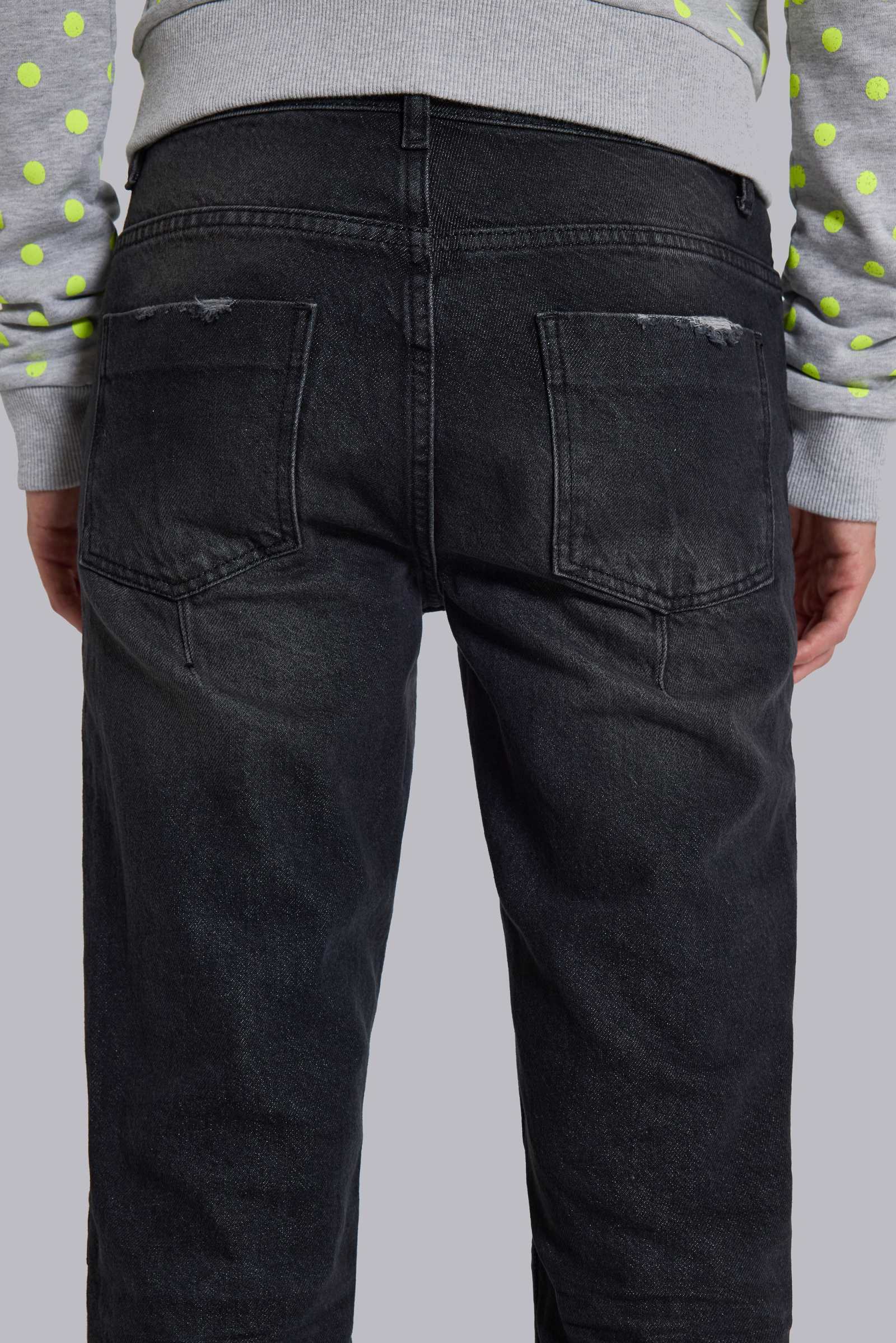 Washed Black Drain Jeans