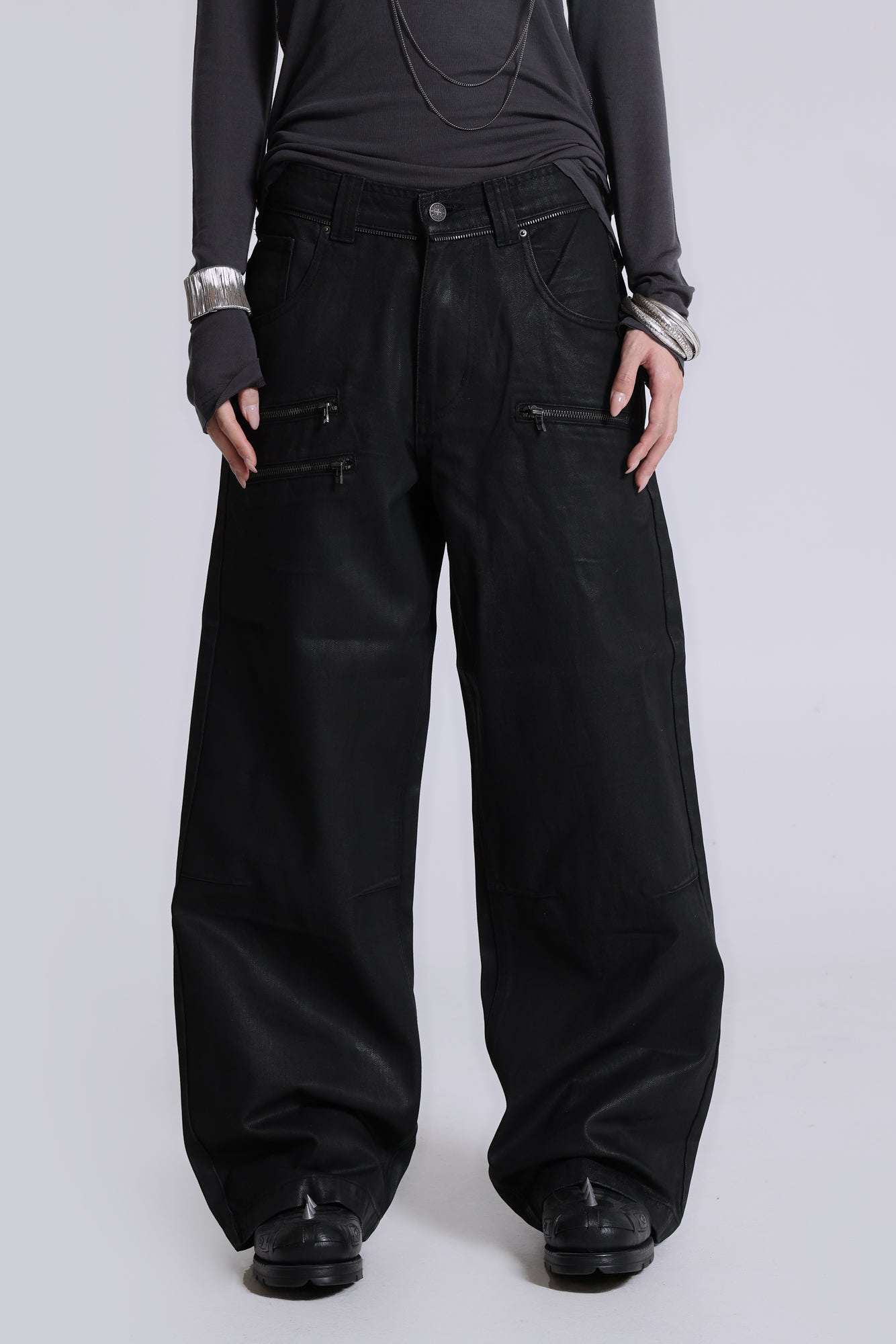 Coated Zip Colossus Jeans
